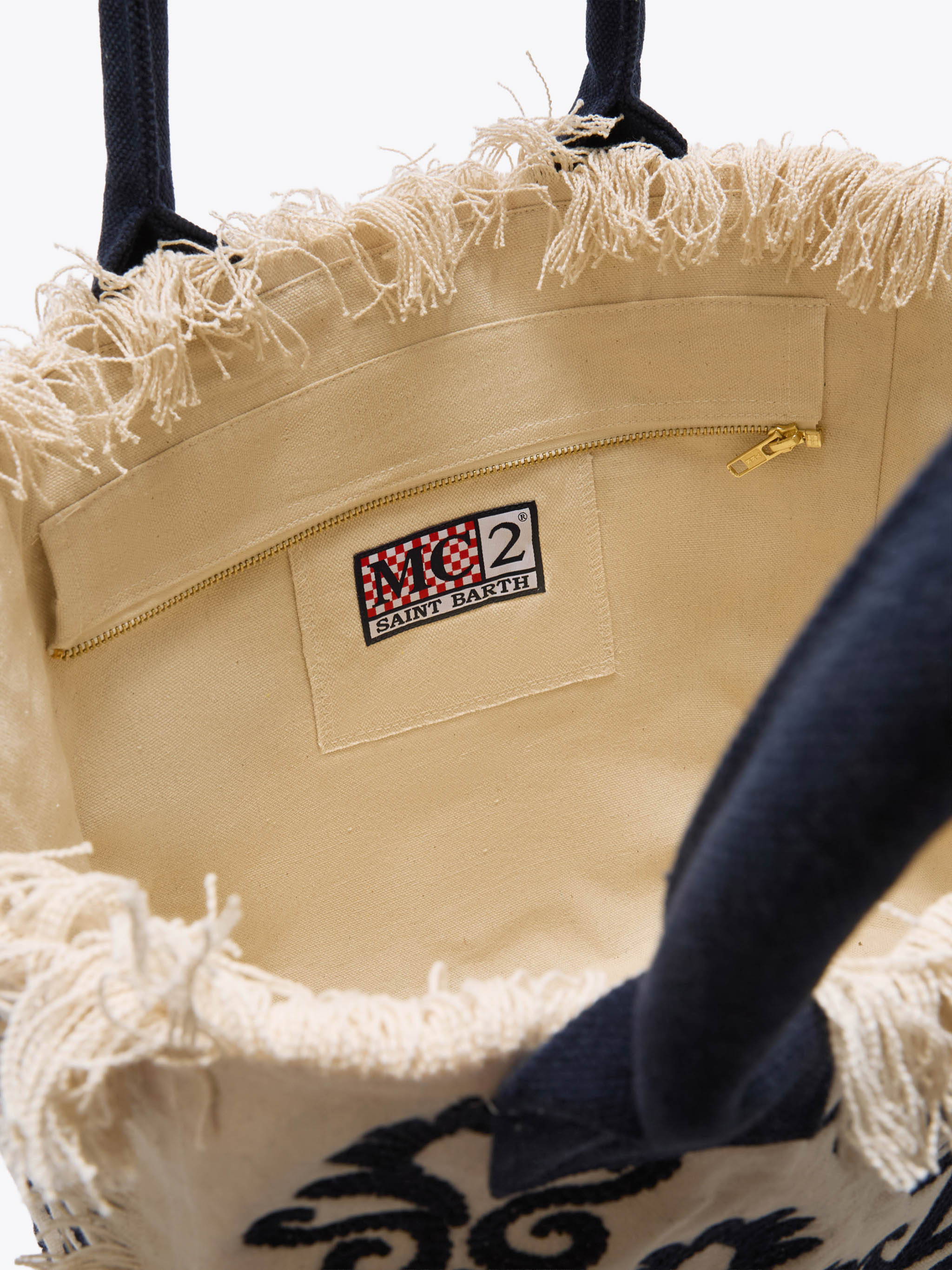 mc2-saint-barth-borsa-vanity-regular-in-canvas-con-ricamo-lily-tufting-blu image 4