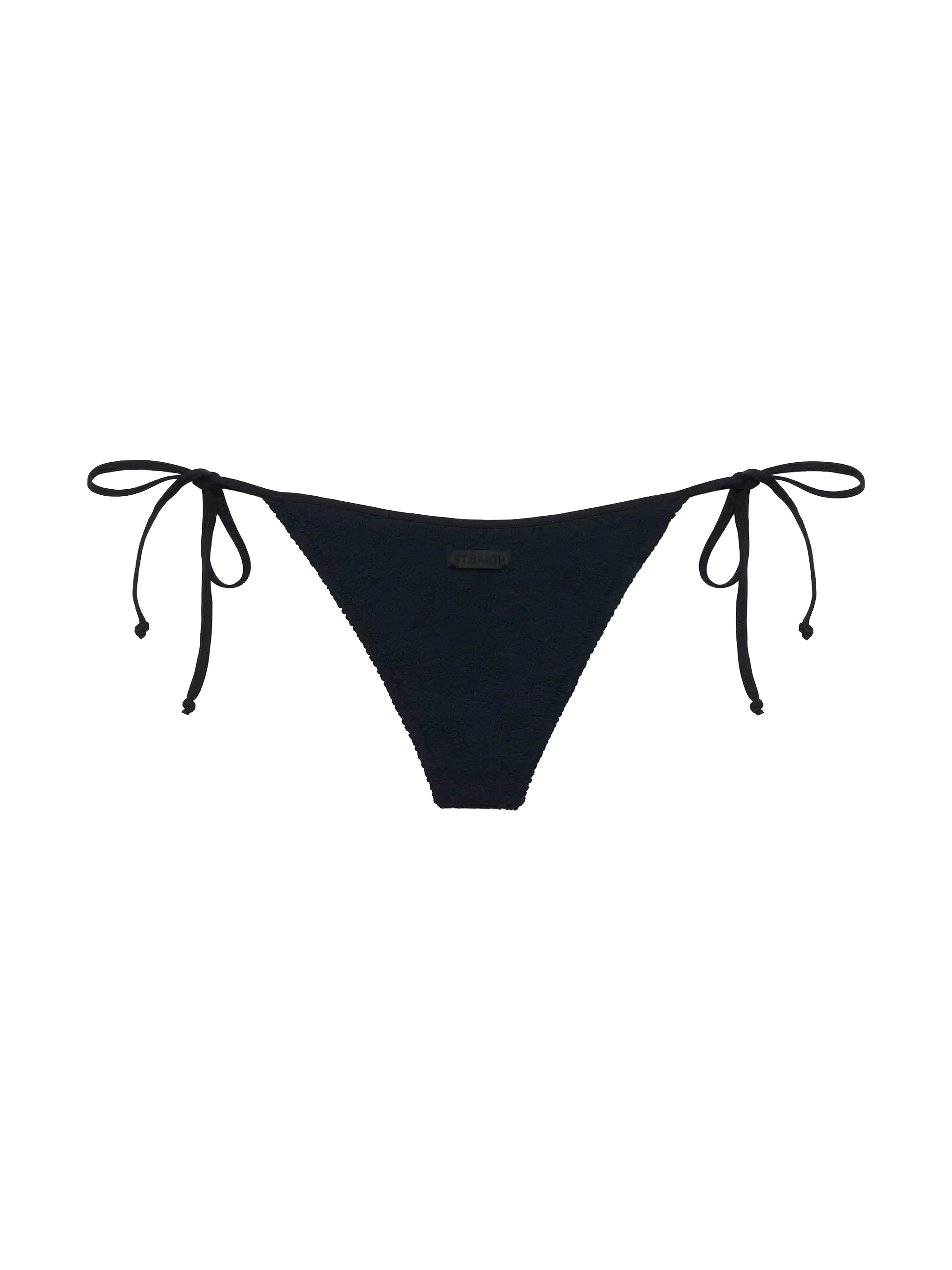 mc2-saint-barth-marielle-slip-mare-classico-donna-nero-in-crinkle image 2