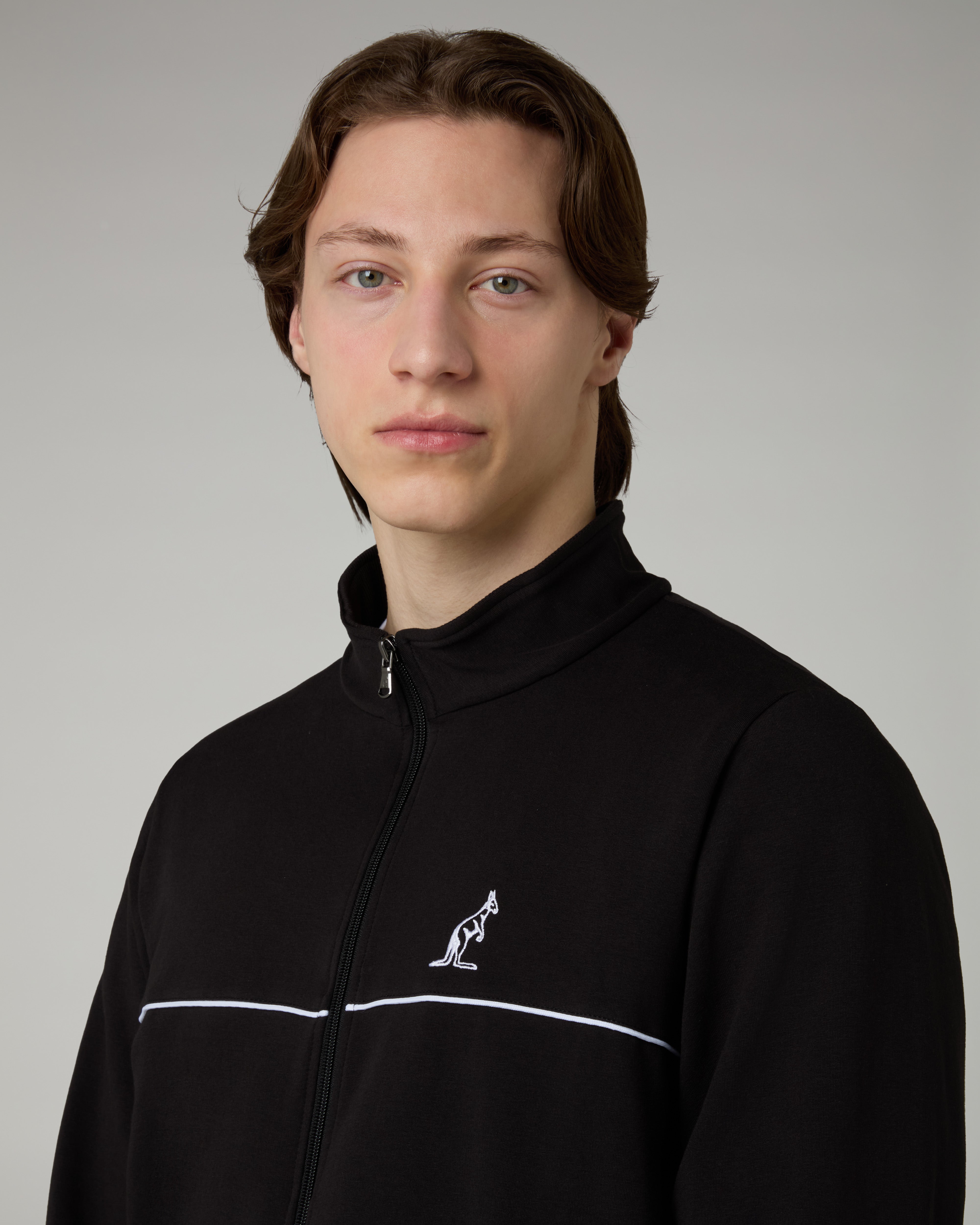 australian-essential-line-tracksuit-tuta-felpa-nera-full-zip image 4
