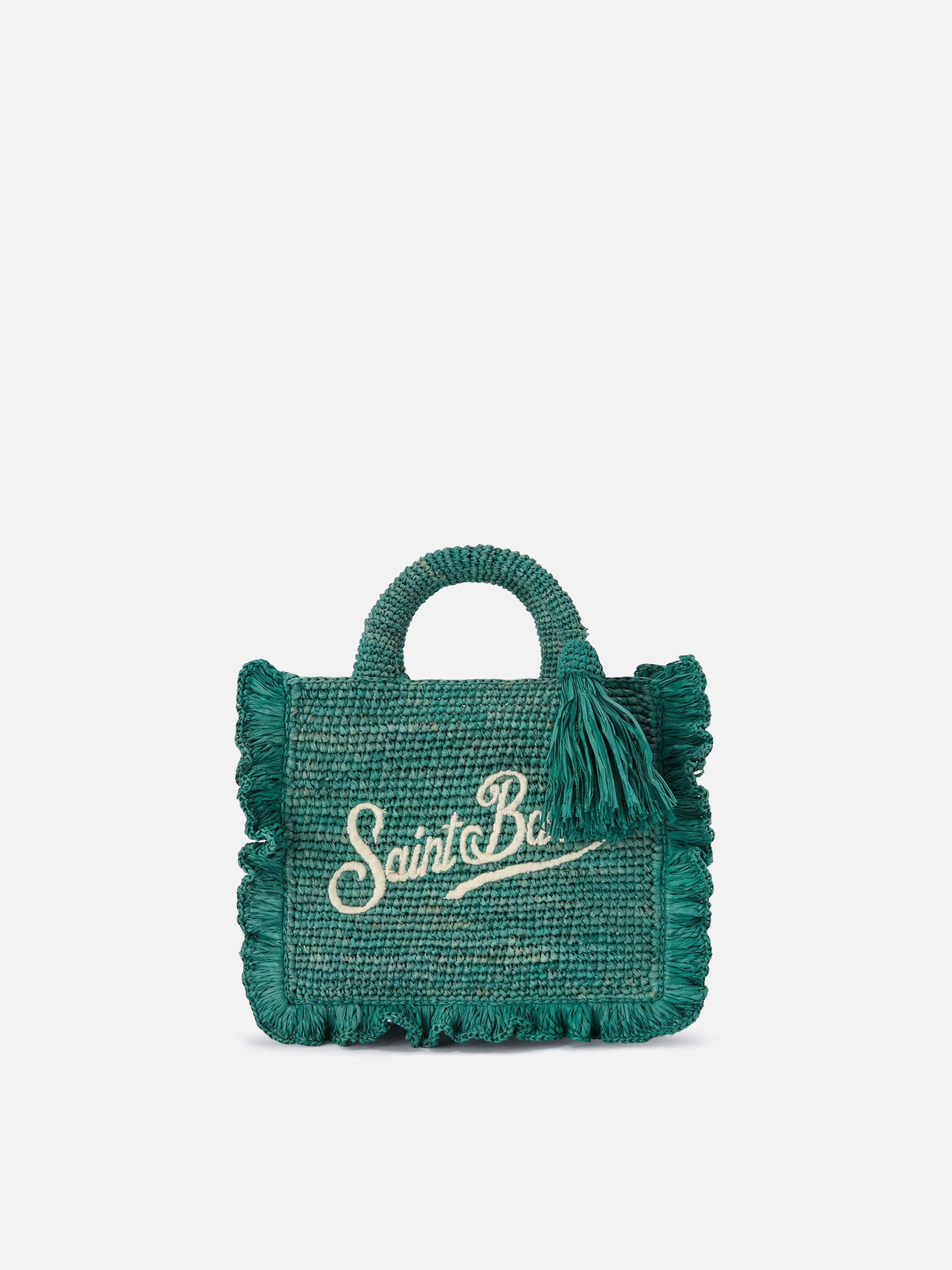 mc2-saint-barth-volant-mini-borsa-raffia-azzurra-con-logo image 1