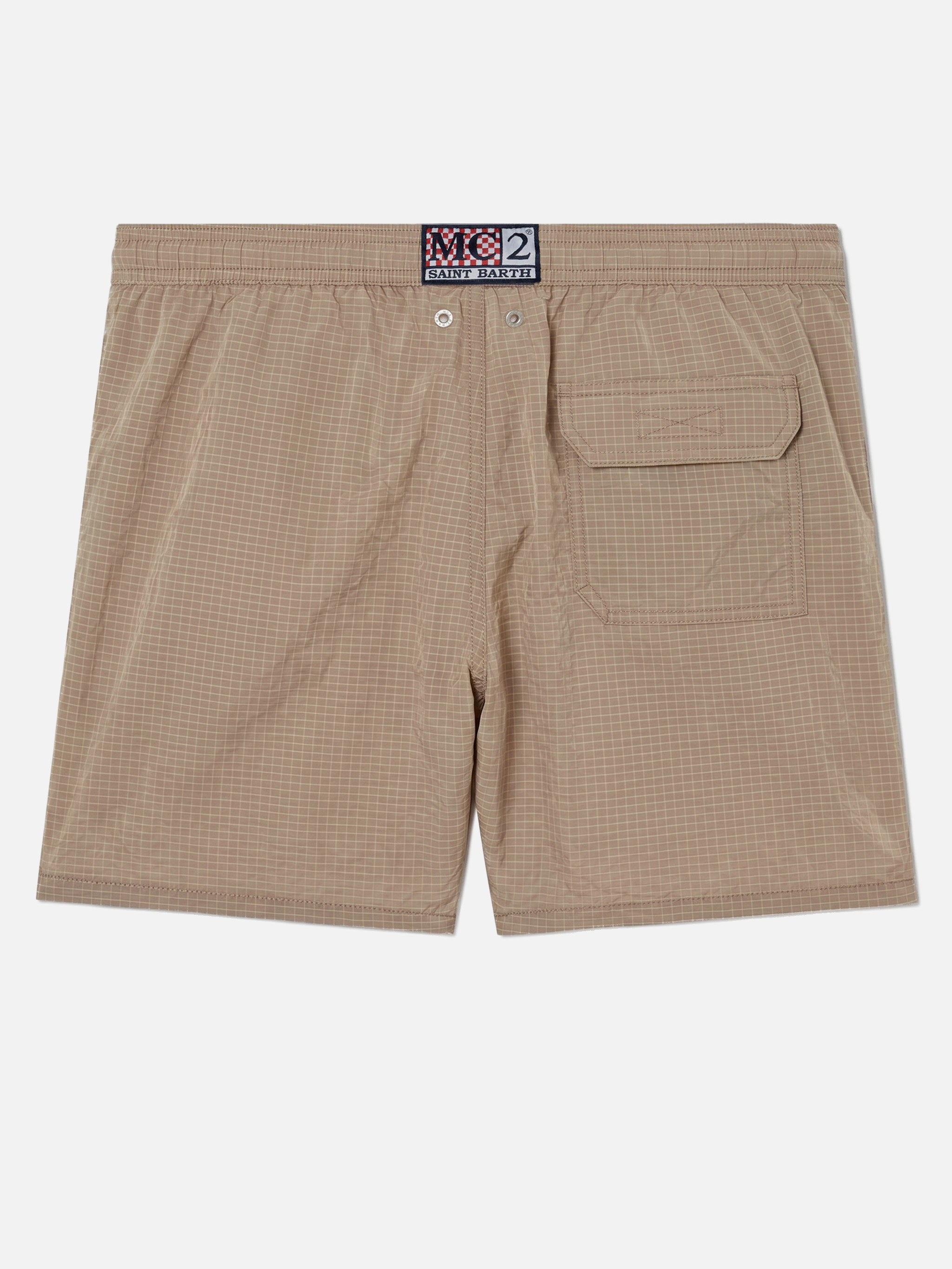 mc2-saint-barth-katch-costume-mare-uomo-lunghezza-media-ripstop-marrone-beige image 2