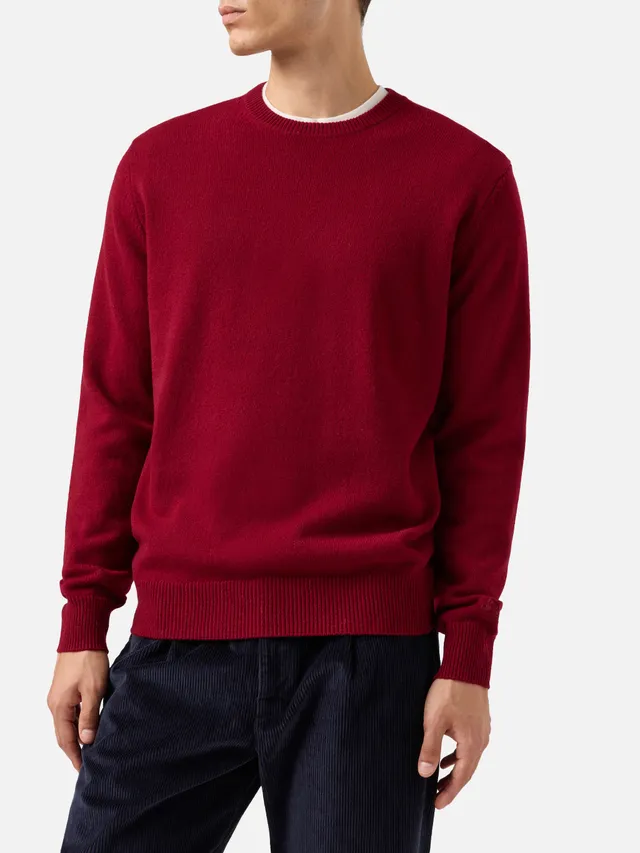 mc2-saint-barth-regent-maglione-girocollo-uomo-100-lambswool-bordeaux image 1