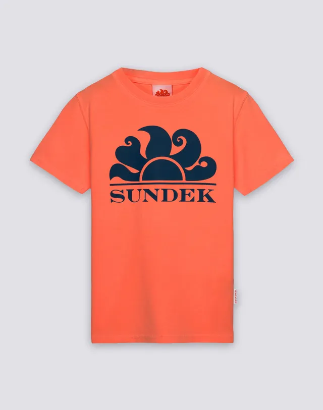 sundek-t-shirt-bambino-manica-corta-in-cotone-sovratinto-con-logo image 1