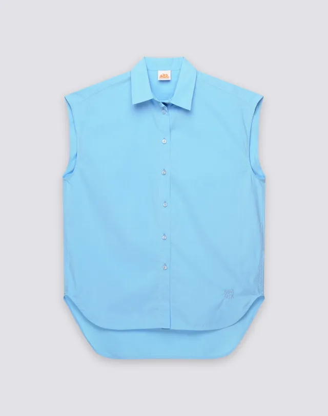 sundek-camicia-donna-smanicata-in-cotone-popeline image 1
