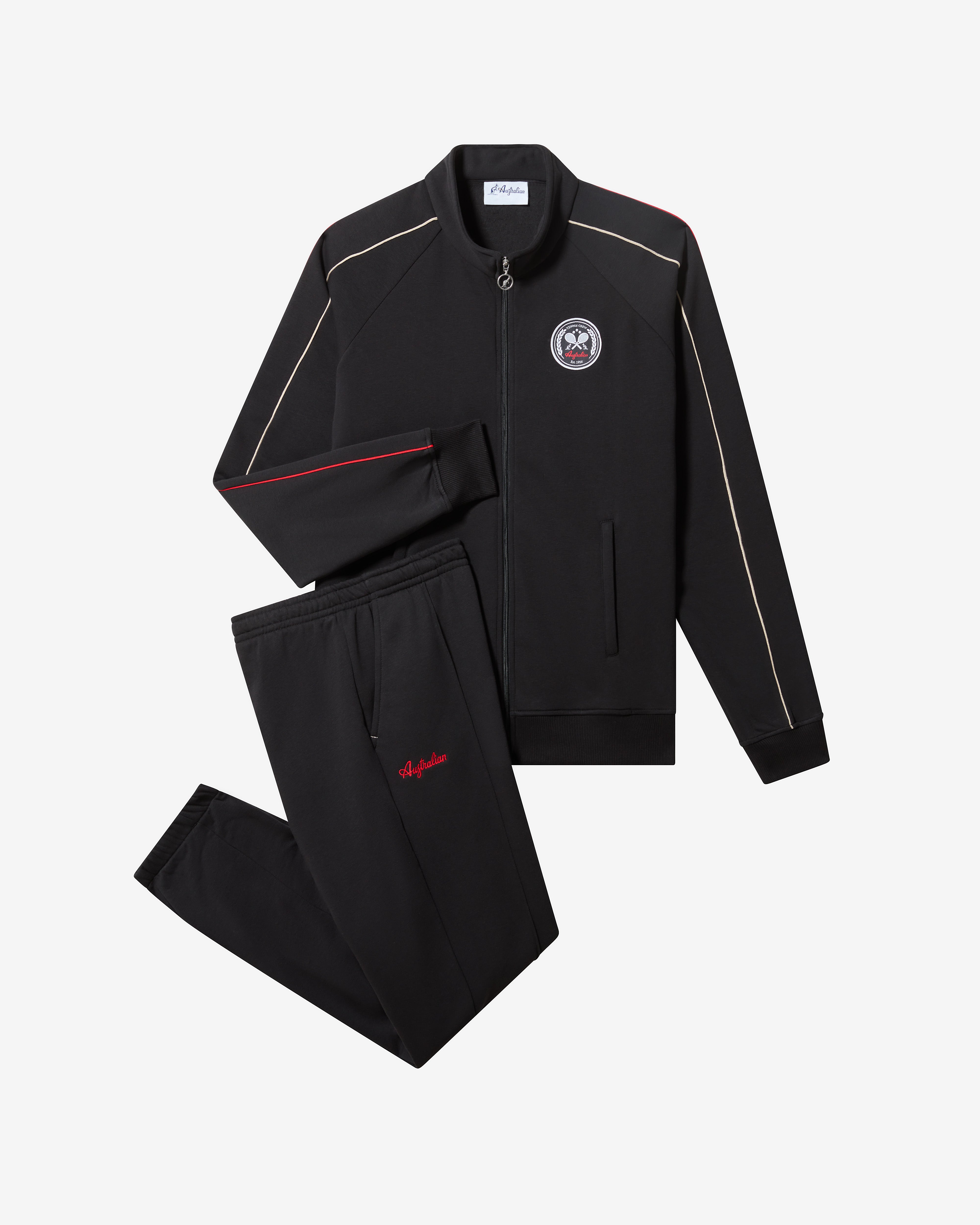 australian-tennis-crew-tracksuit-tuta-in-felpa-nera image 8