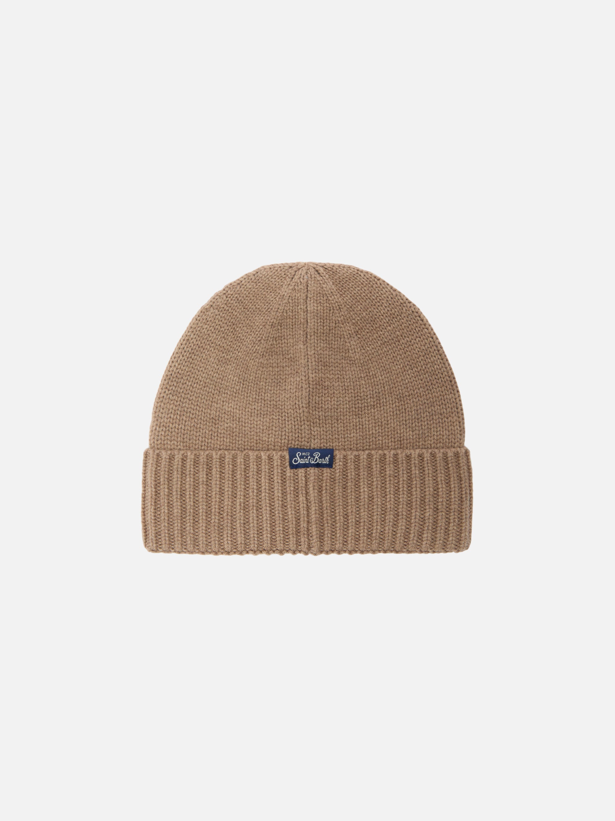 mc2-saint-barth-berretto-holden-beige-in-misto-cashmere-con-ricamo-panda-trudi-s image 3