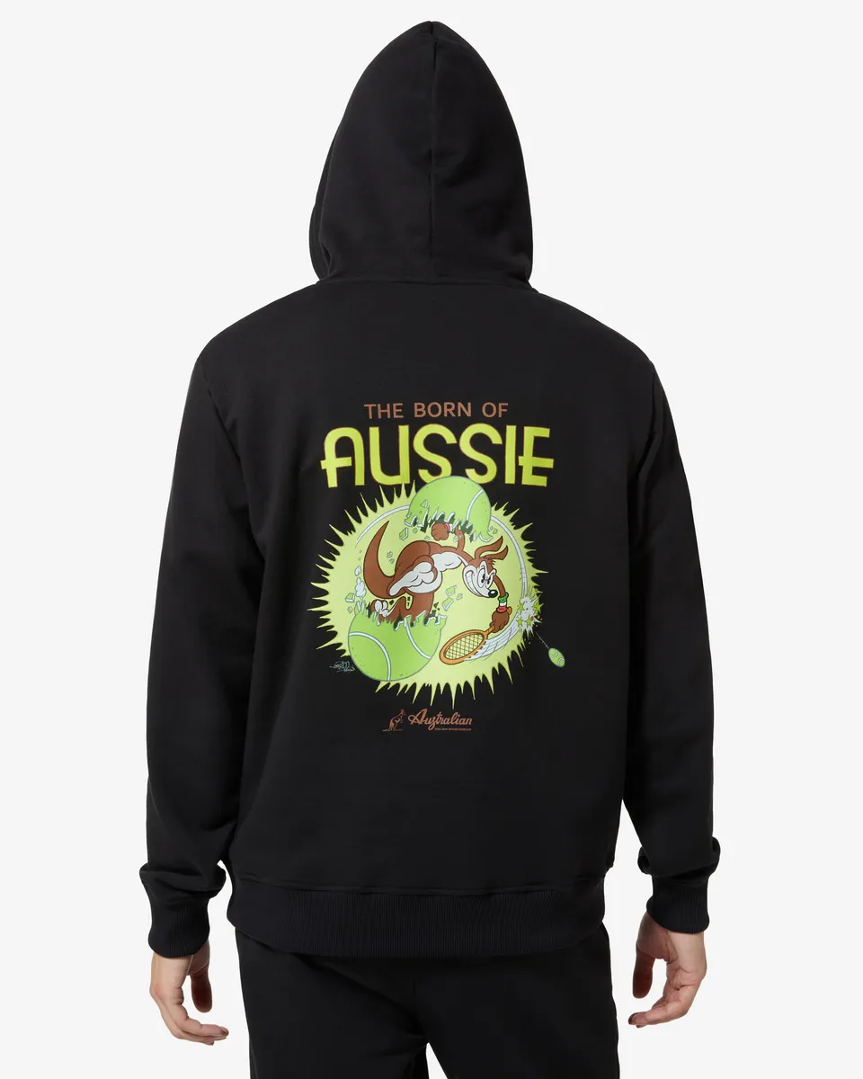 australian-aussie-hoodie-shawn-dickinson-felpa-con-cappuccio-nera image 1
