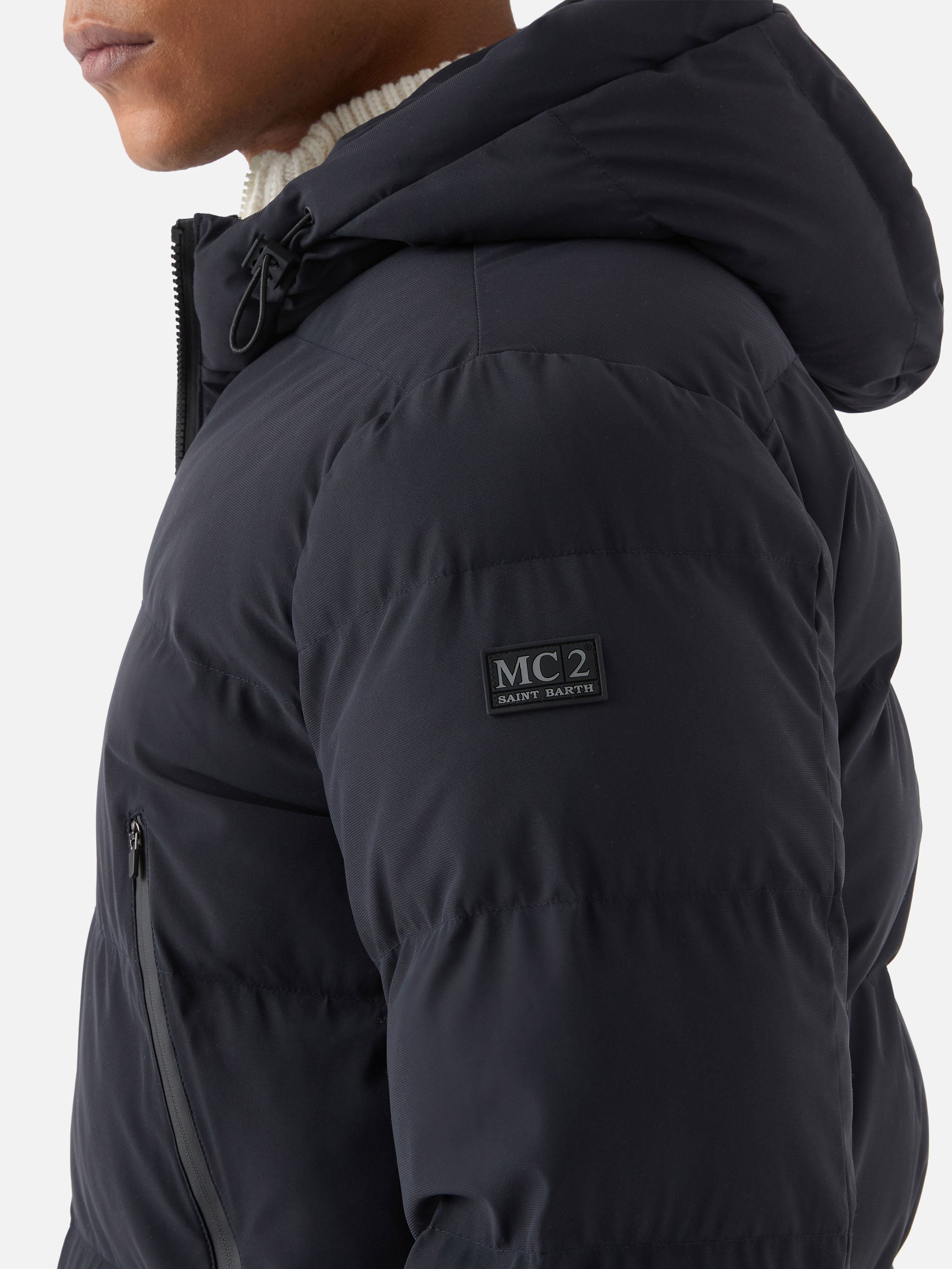 mc2-saint-barth-giacca-maier-imbottita-con-cappuccio-blu-navy-da-uomo image 3