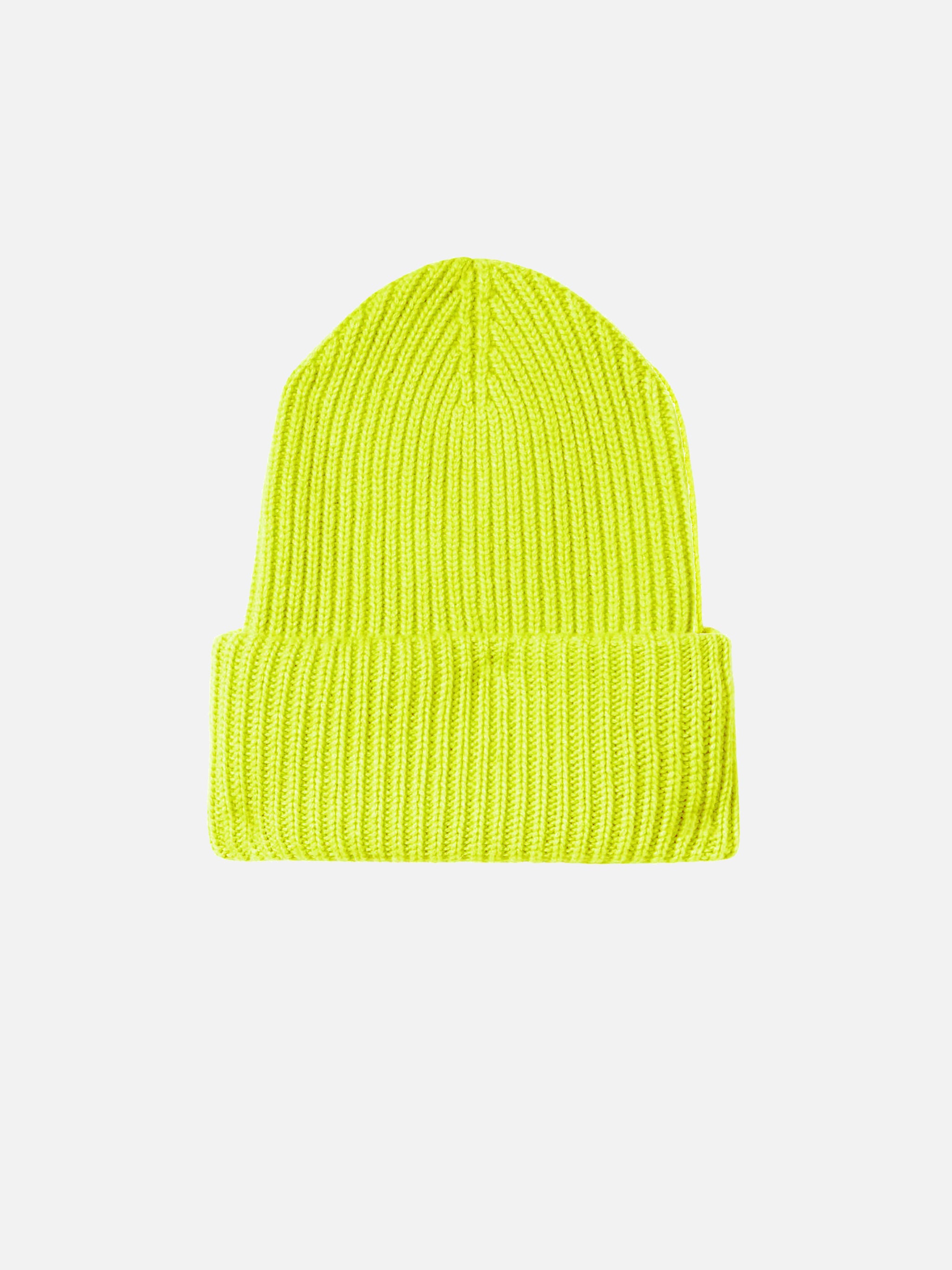 mc2-saint-barth-berretto-da-uomo-in-maglia-giallo-fluo-con-logo-frontale image 3