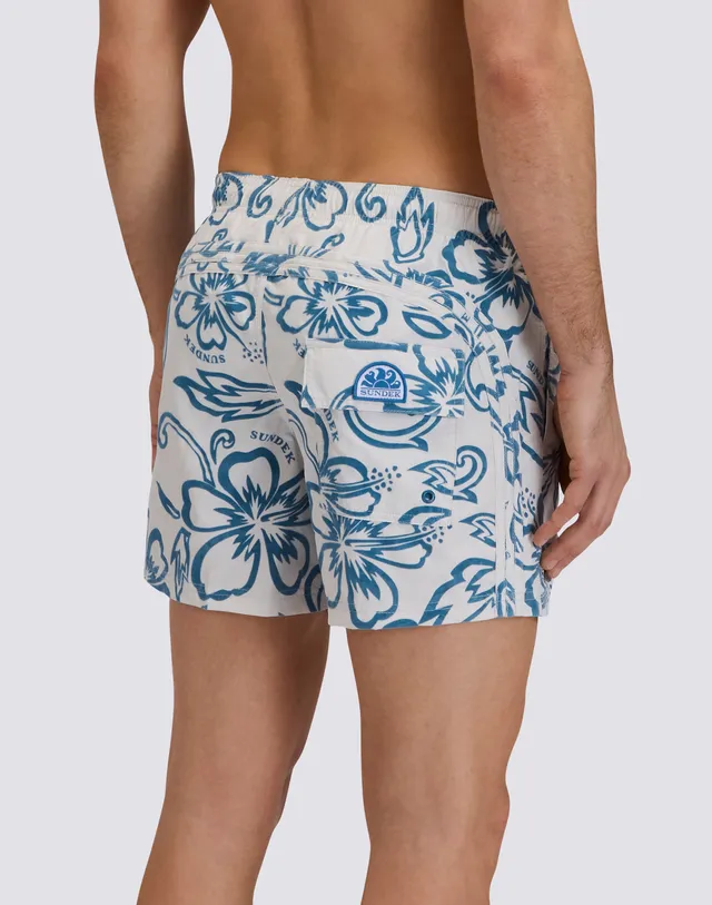 sundek-goldenwave-boardshort-uomo-corto-hibiscus-archive-flock image 1