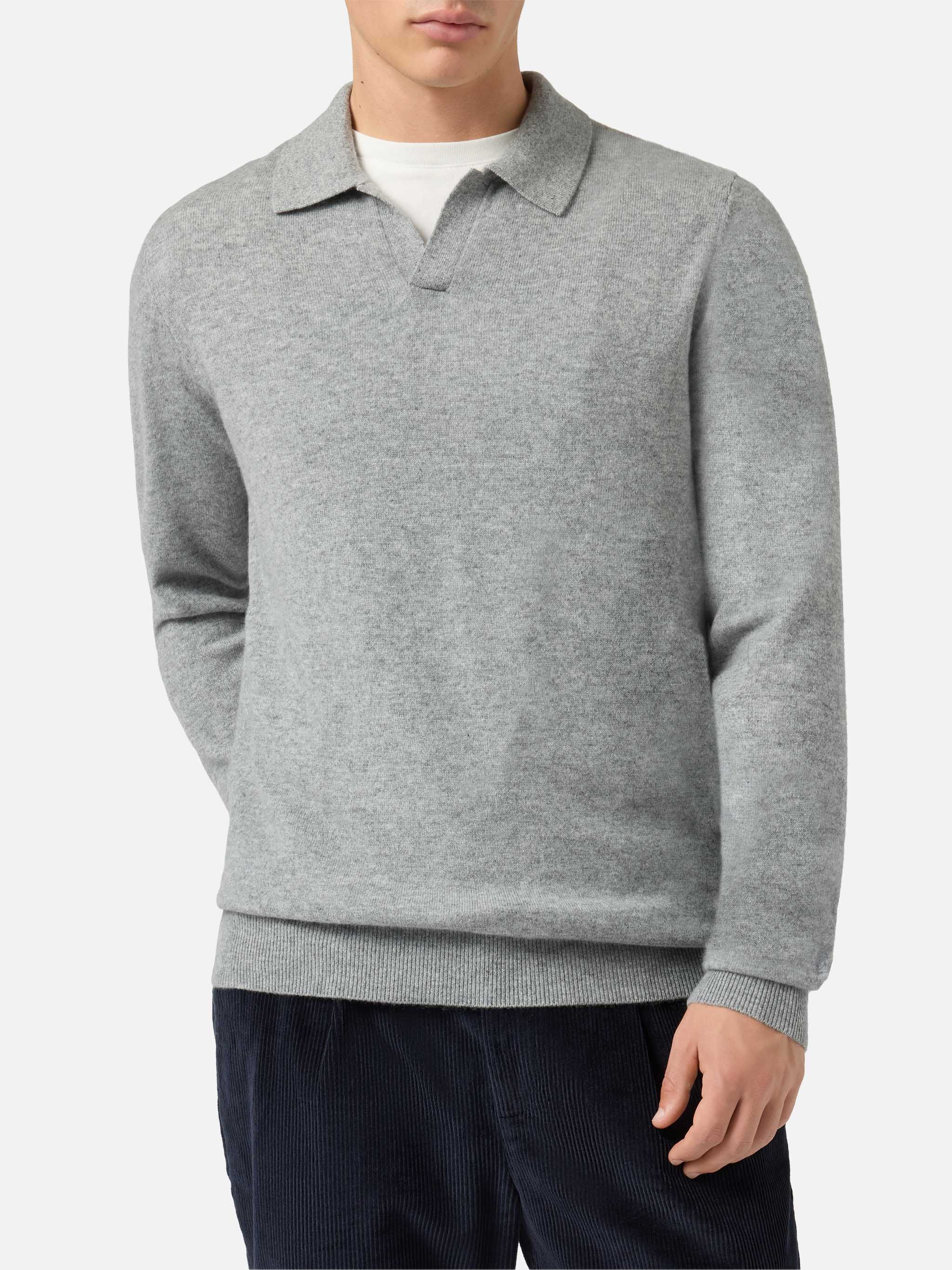 mc2-saint-barth-covent-polo-uomo-in-maglia-cashmere-grigio-melange image 1