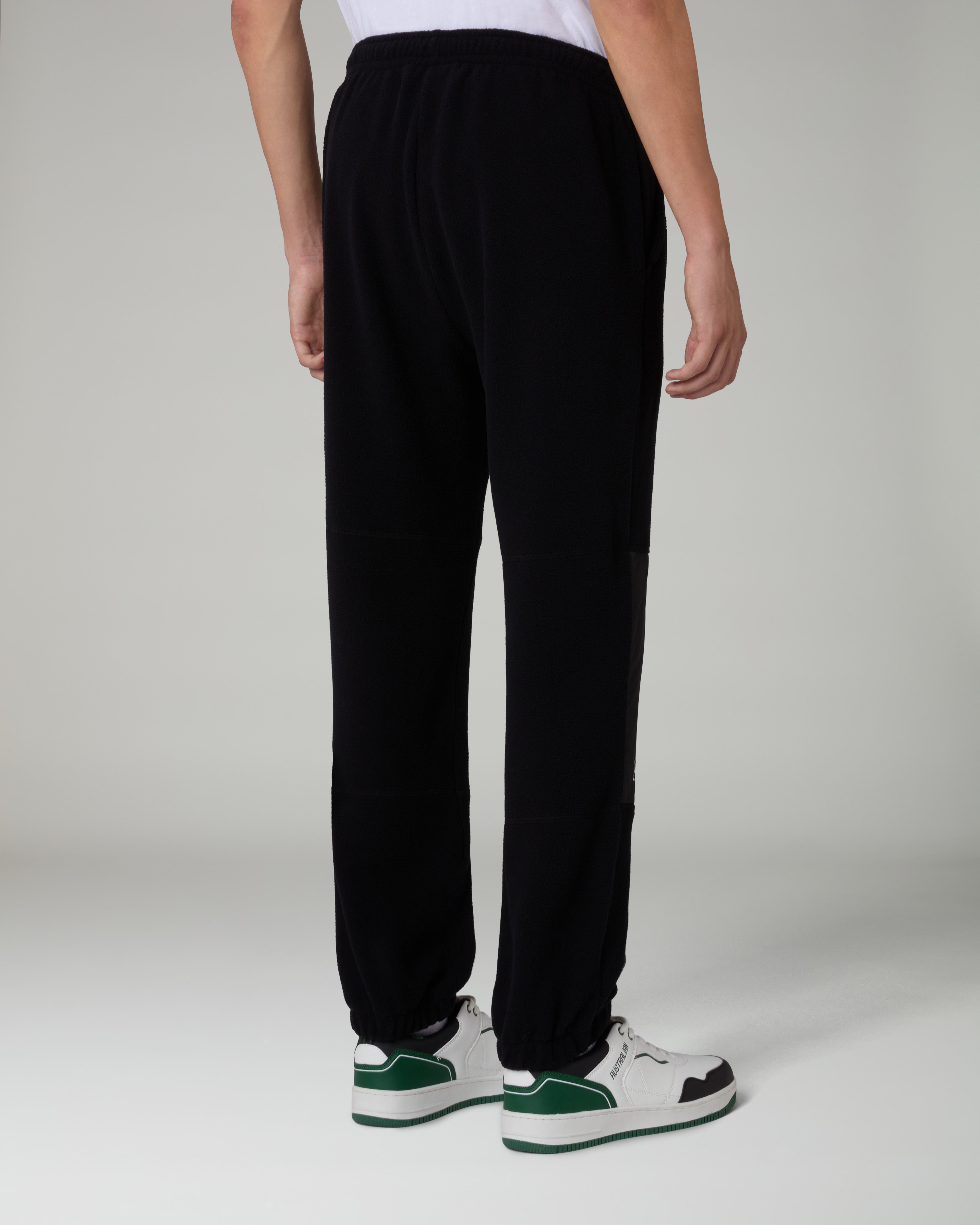 australian-color-block-track-pant-nero-in-pile-con-inserti-brice image 4