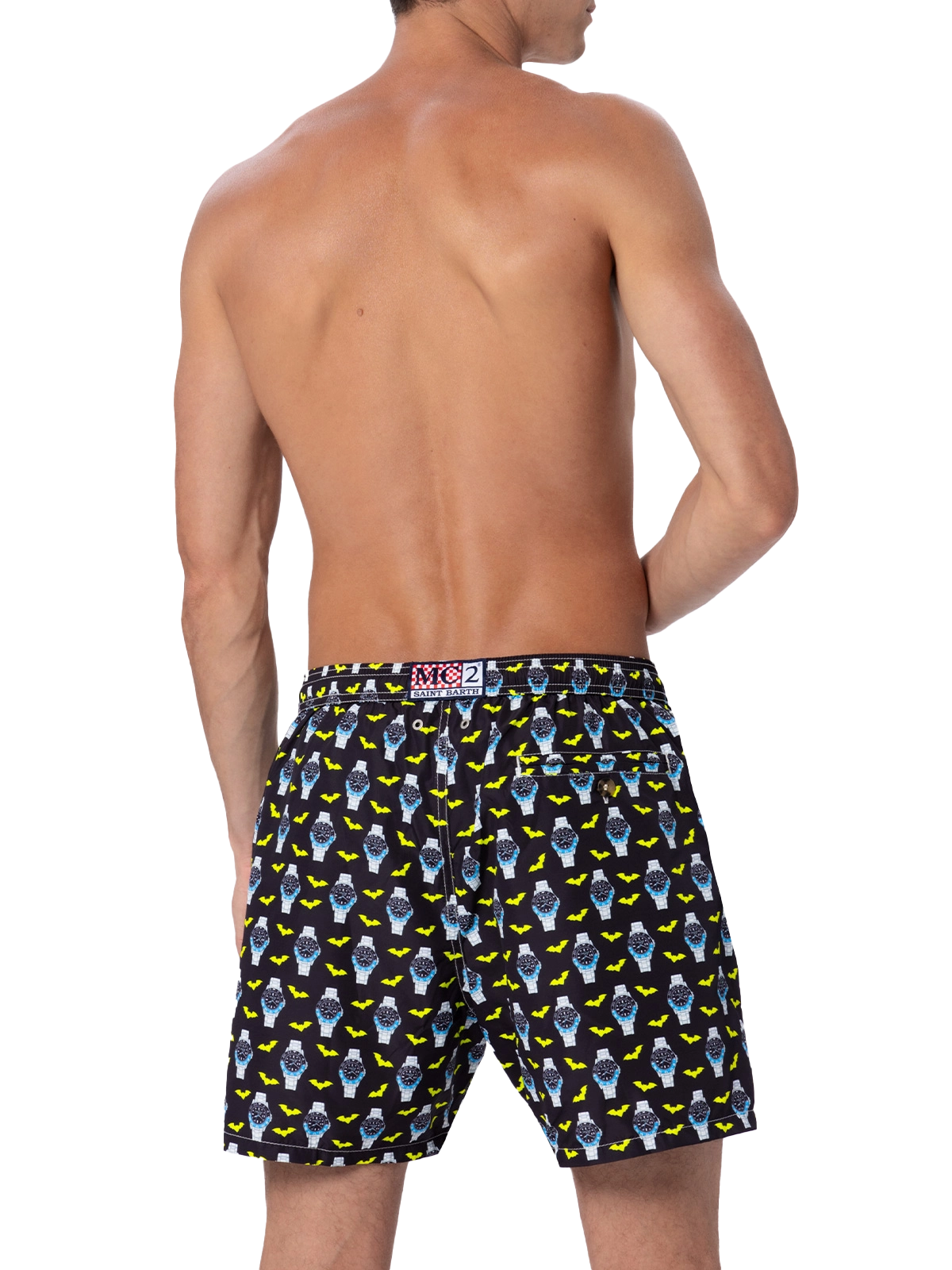 costume-da-bagno-uomo-mc2-saint-barth-lighting-micro-orologi-nero image 4
