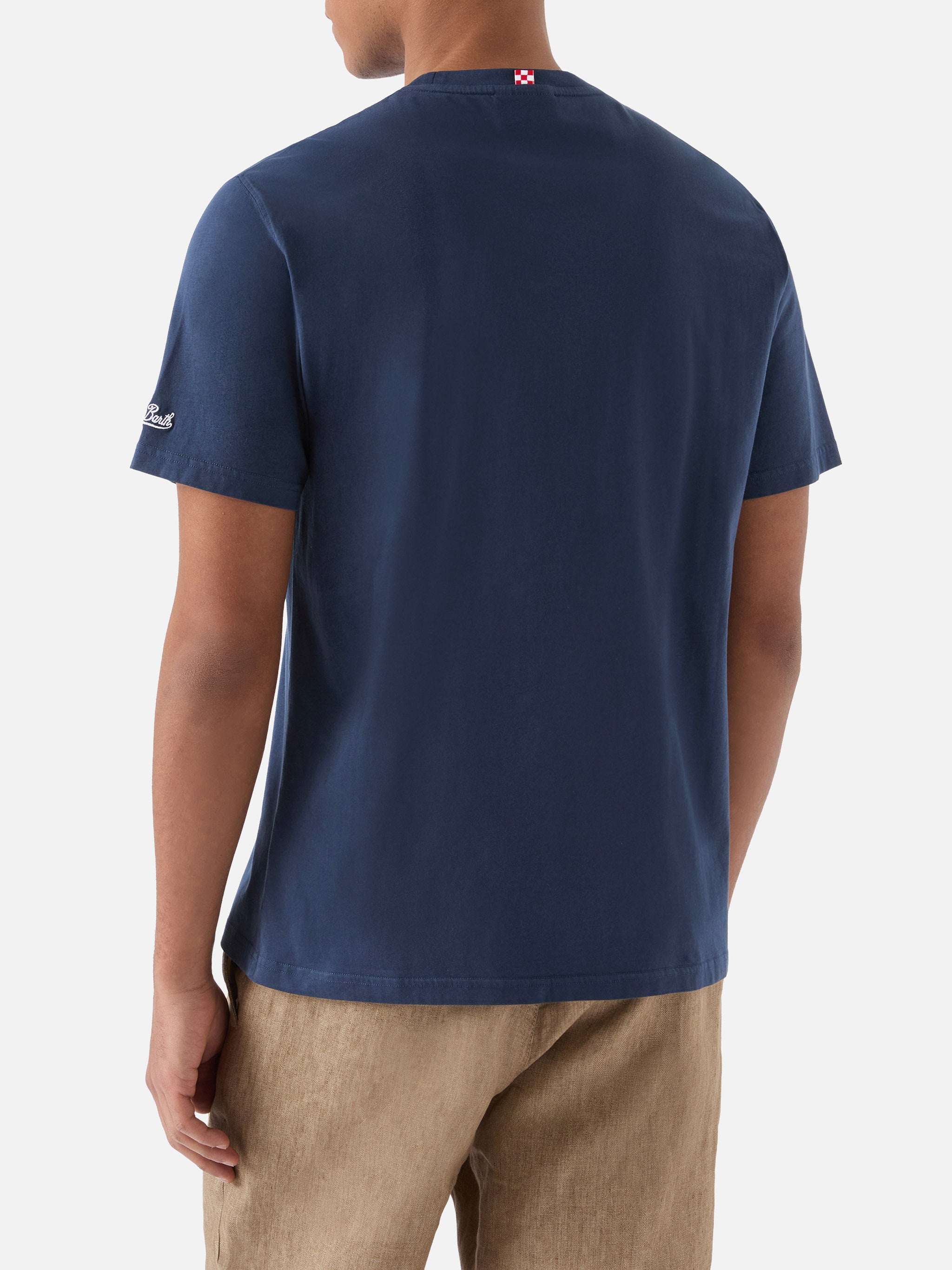 mc2-saint-barth-ecstasea-t-shirt-uomo-cotone-blu-stampa-gin-tonic image 3