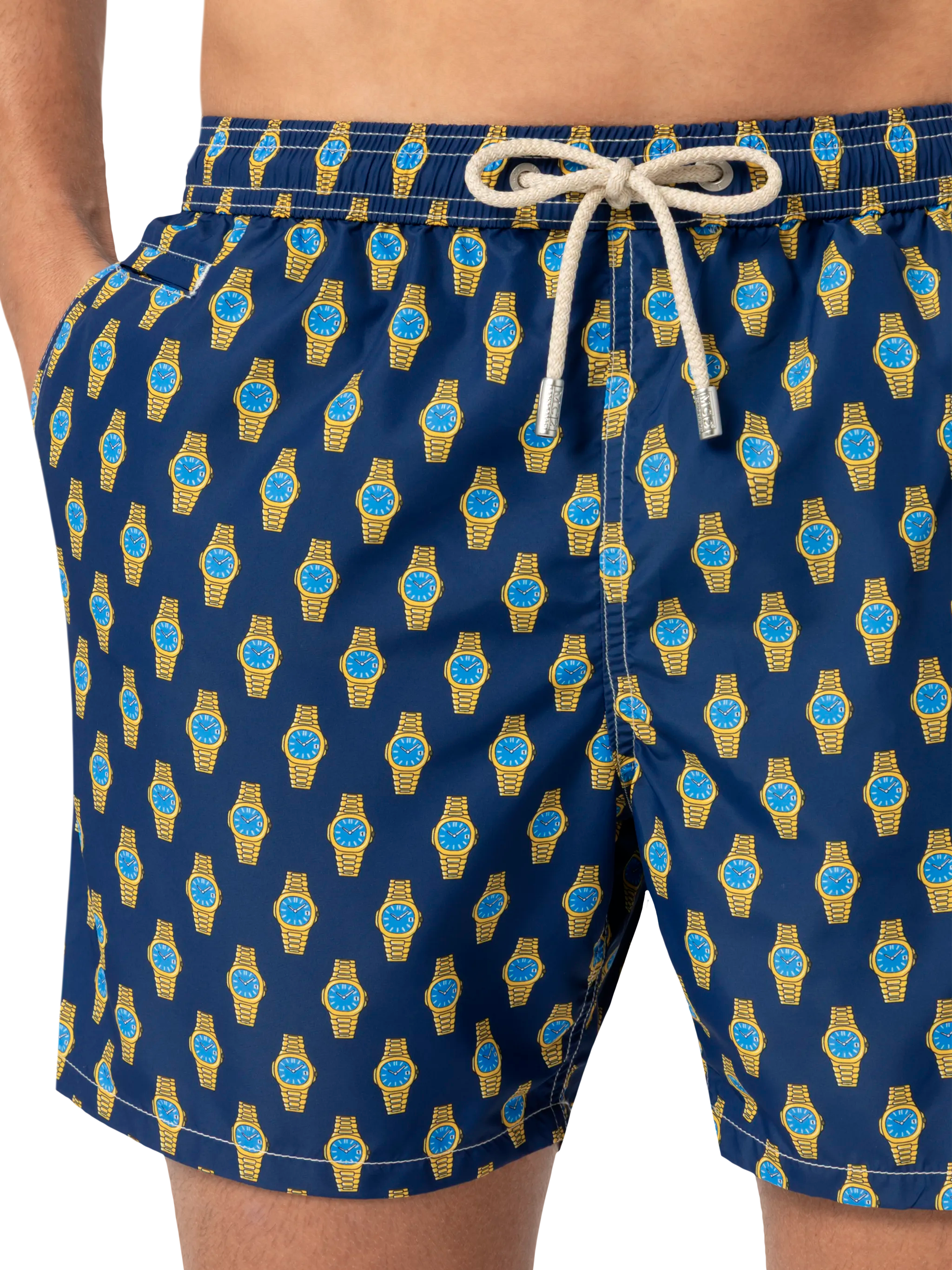 mc2-saint-barth-costume-mare-uomo-lighting-blu-navy-stampa-orologi image 5