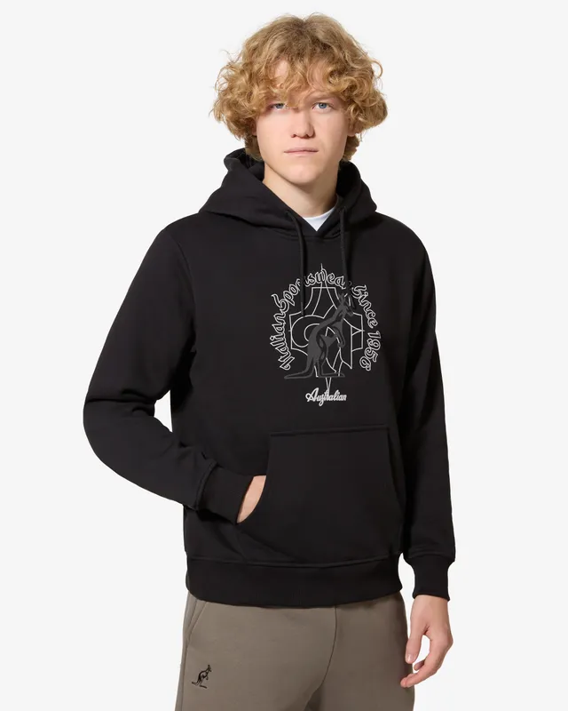 australian-type-hoodie-archive-felpa-con-cappuccio-nera image 1
