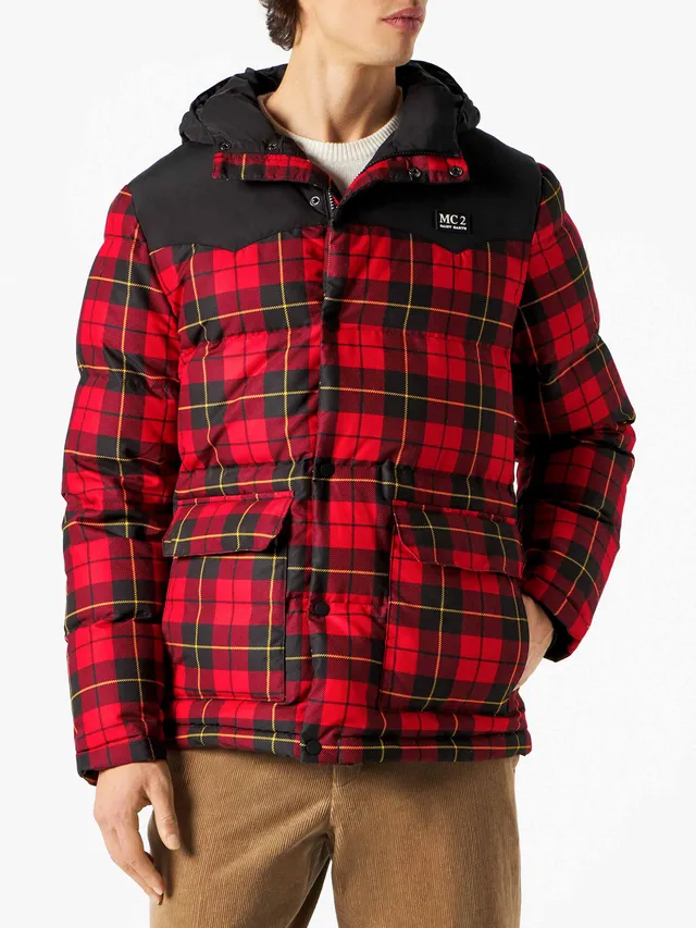 mc2-saint-barth-baxter-tex-piumino-uomo-stampa-tartan-rosso image 1