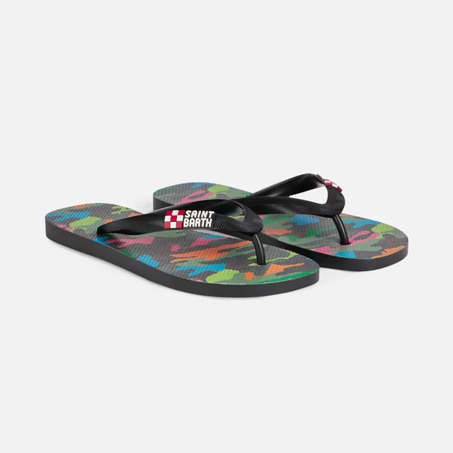 infradito-mc2-saint-barth-modello-tomm001-con-stampa-mimetica-fluo-multicolor image 1