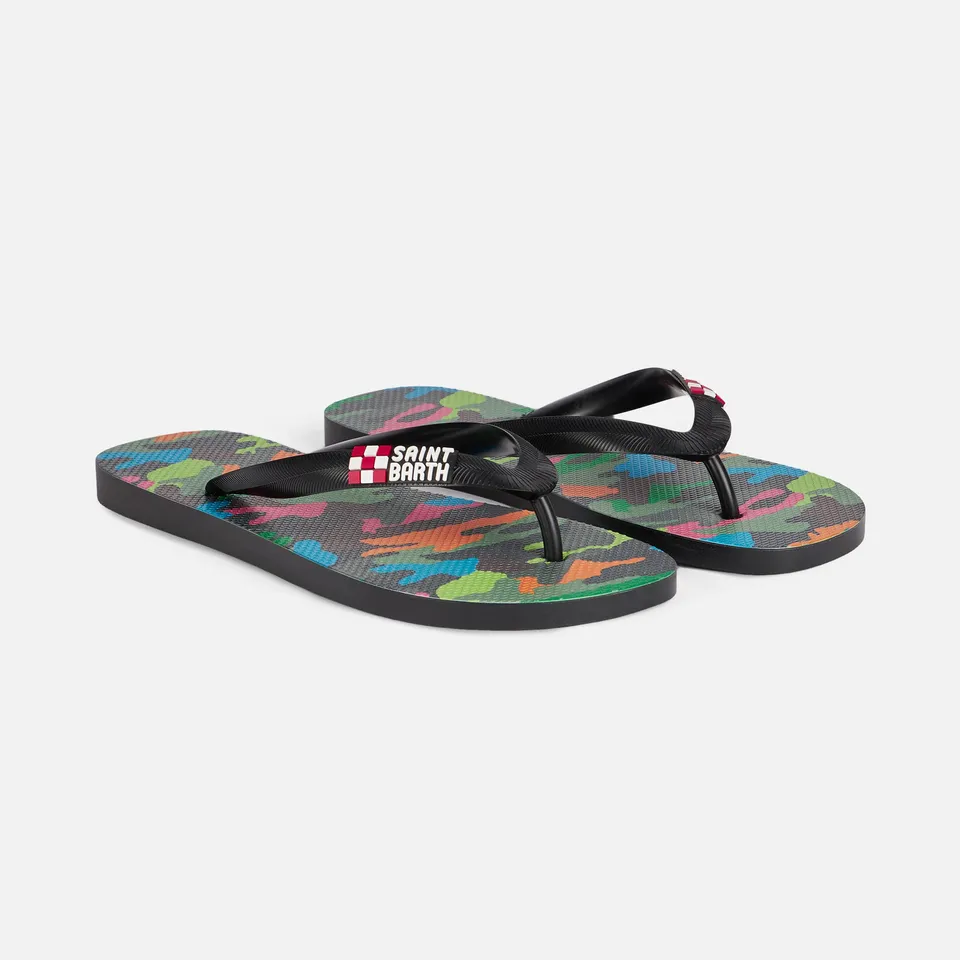 infradito-mc2-saint-barth-modello-tomm001-con-stampa-mimetica-fluo-multicolor image 1