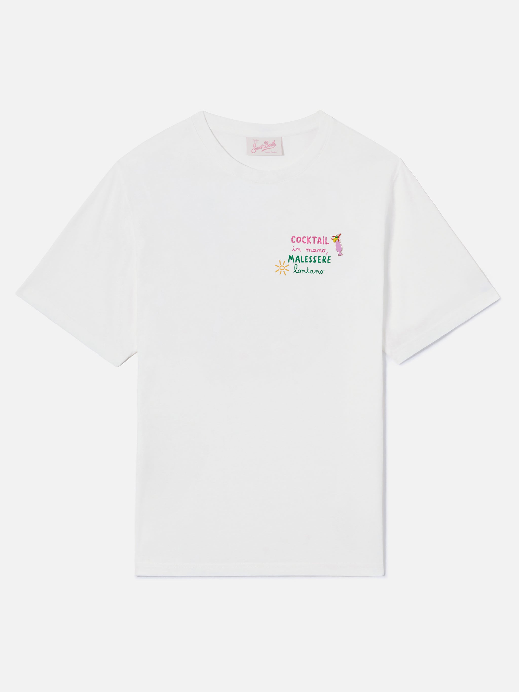 mc2-saint-barth-emilie-t-shirt-bianca-cotone-con-ricamo-cocktail image 4