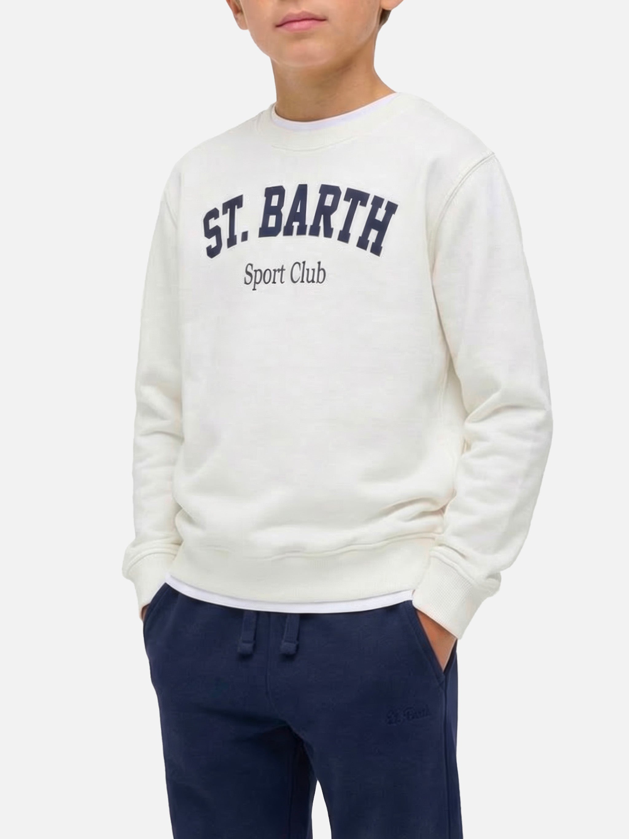 mc2-saint-barth-bobby-felpa-bambino-st-barth-sport-club-bianca image 2