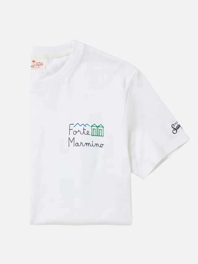 mc2-saint-barth-t-shirt-portofino-in-cotone-con-ricamo-forte-marmino image 1