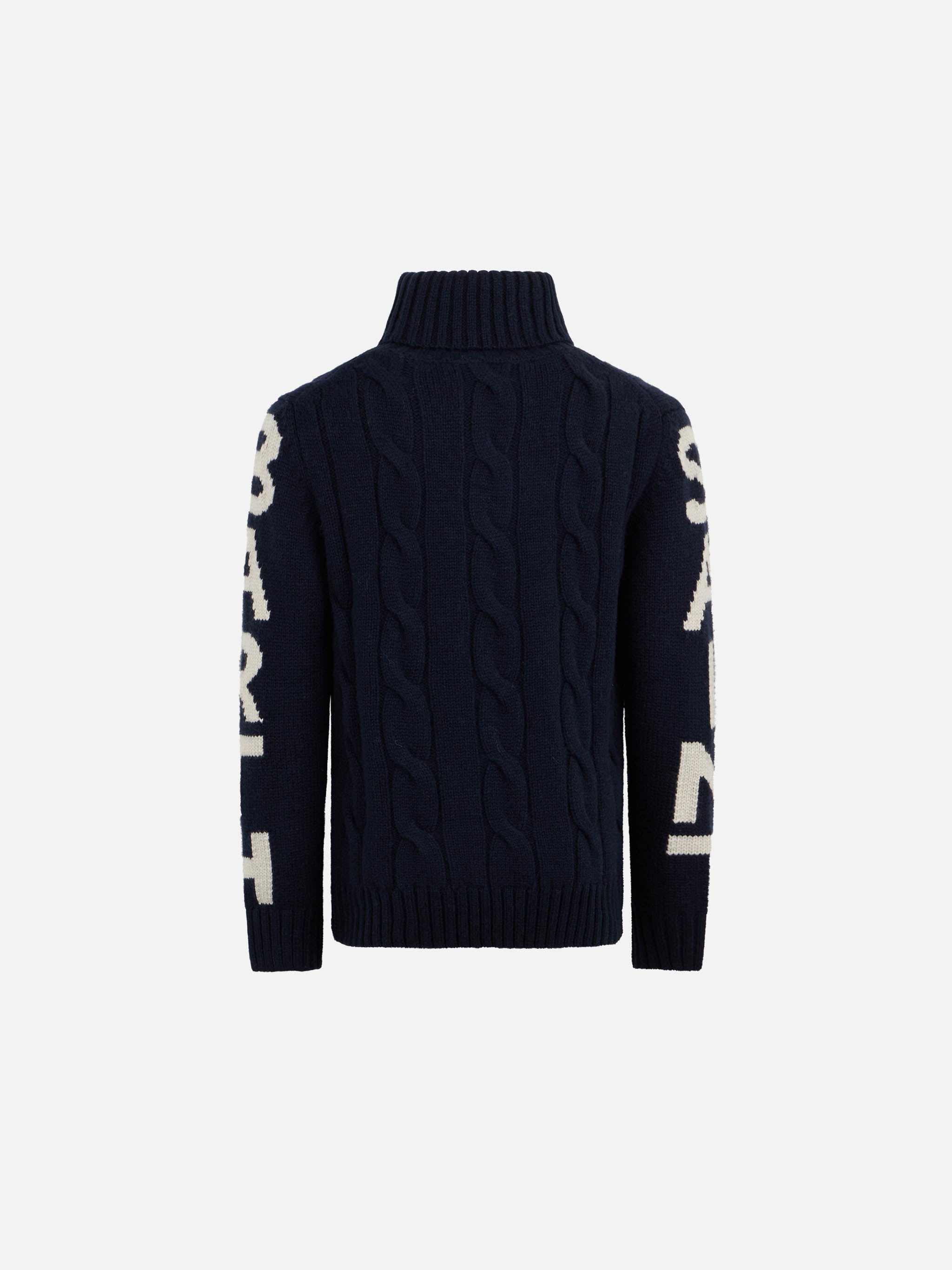 mc2-saint-barth-maglione-fisherman-jr-blu-a-trecce-per-bambino image 2