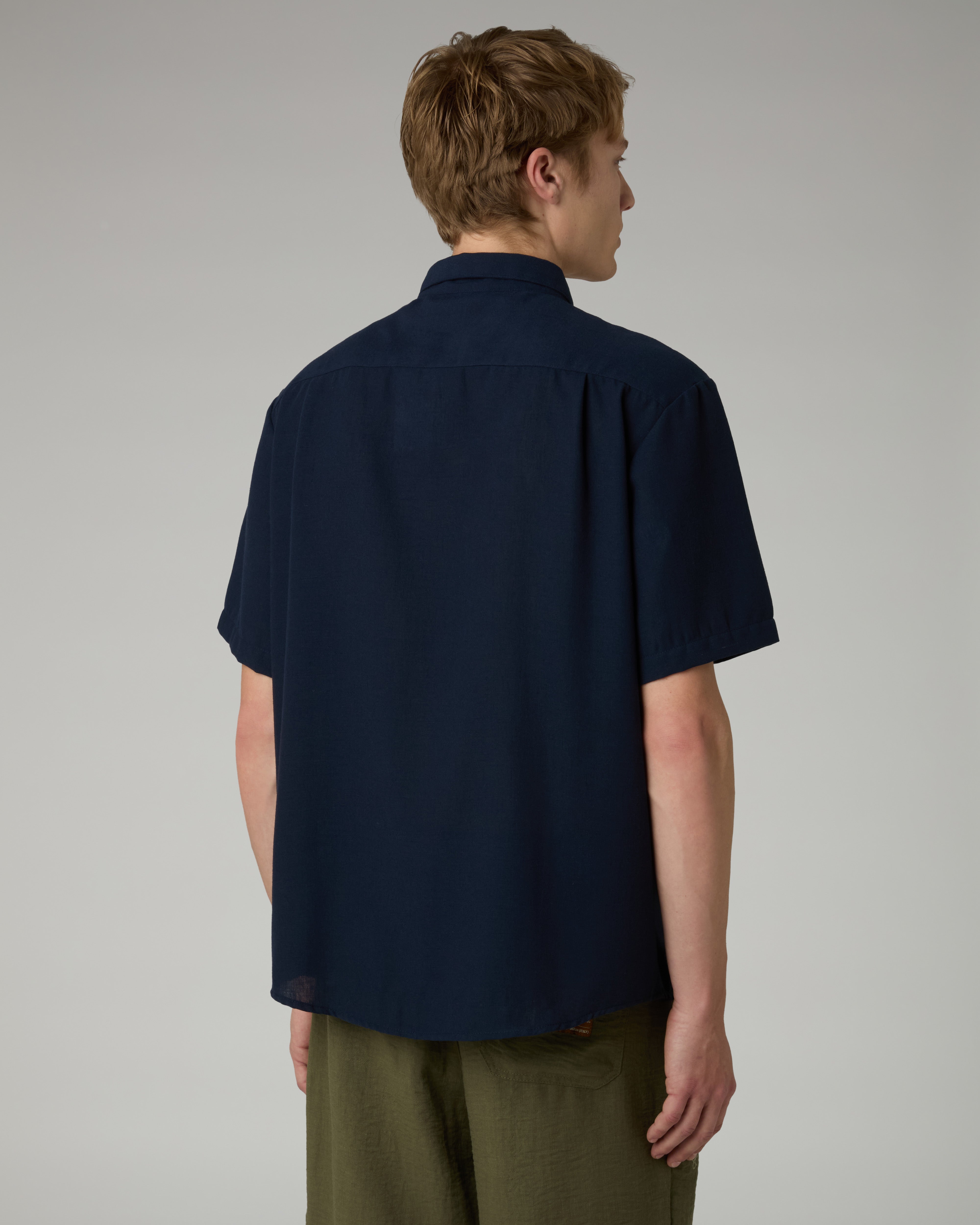 australian-doric-shirt-eclipse-blue-camicia-manica-corta-canvas image 3