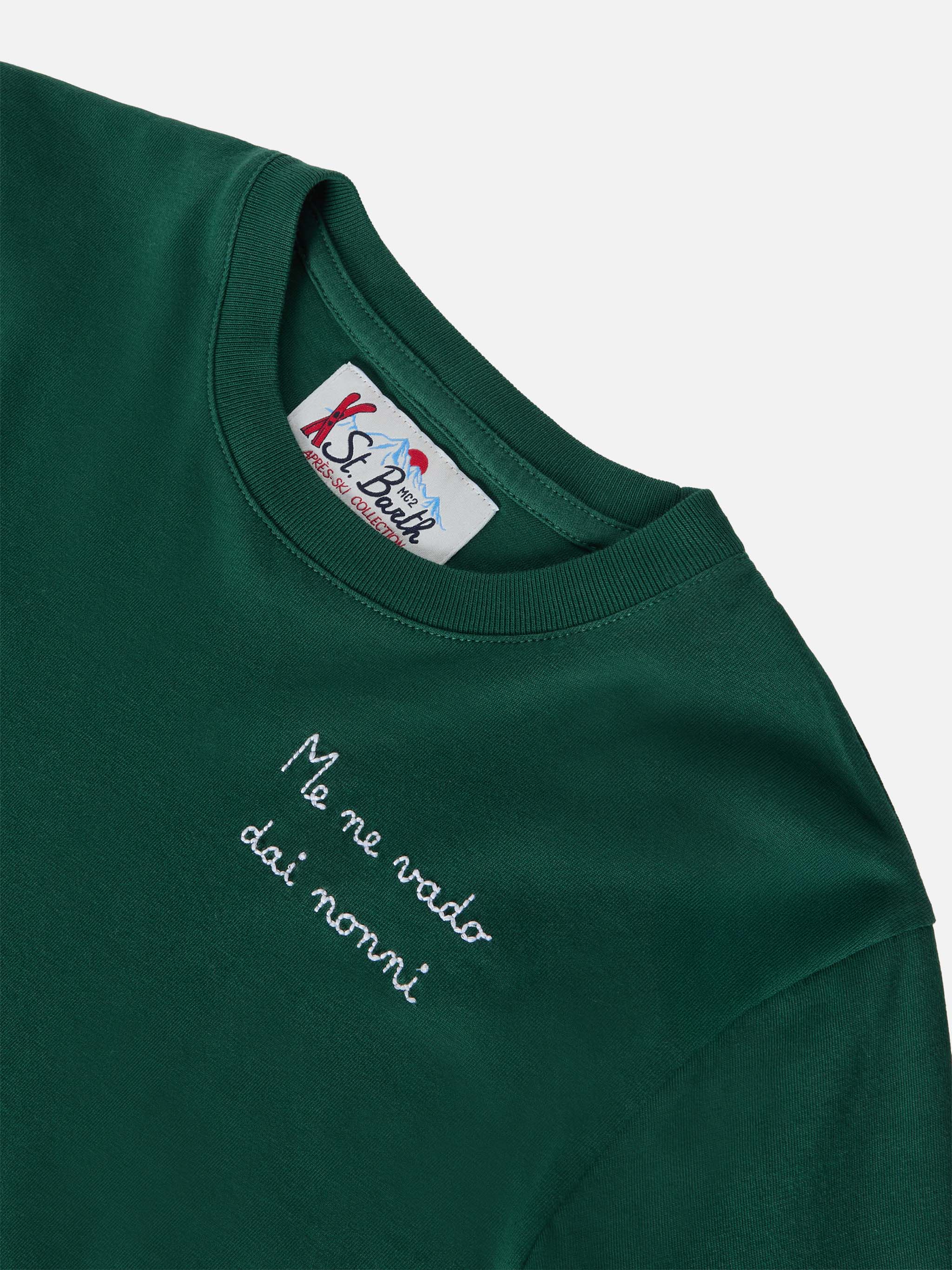 mc2-saint-barth-luton-jr-lut0003-t-shirt-bambino-maniche-lunghe-verde-ricamo image 3