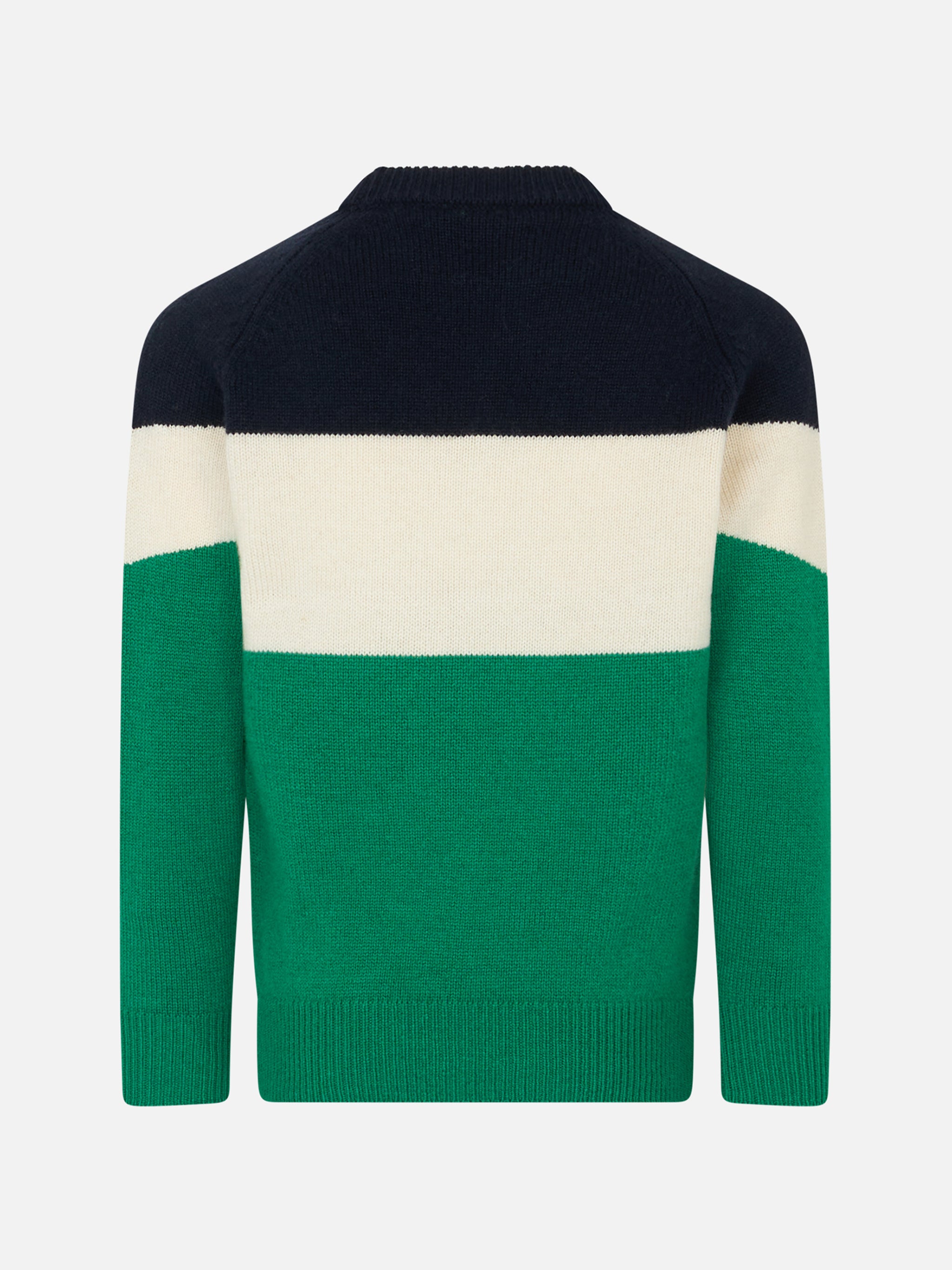 mc2-saint-barth-danya-maglione-bambino-girocollo-verde-blu-saint-barth image 3