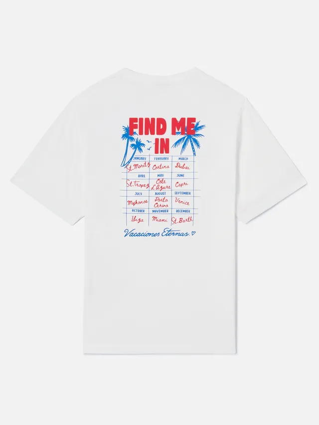 mc2-saint-barth-t-shirt-emilie-donna-bianca-stampa-find-me-in-vacation-cotone-or image 1