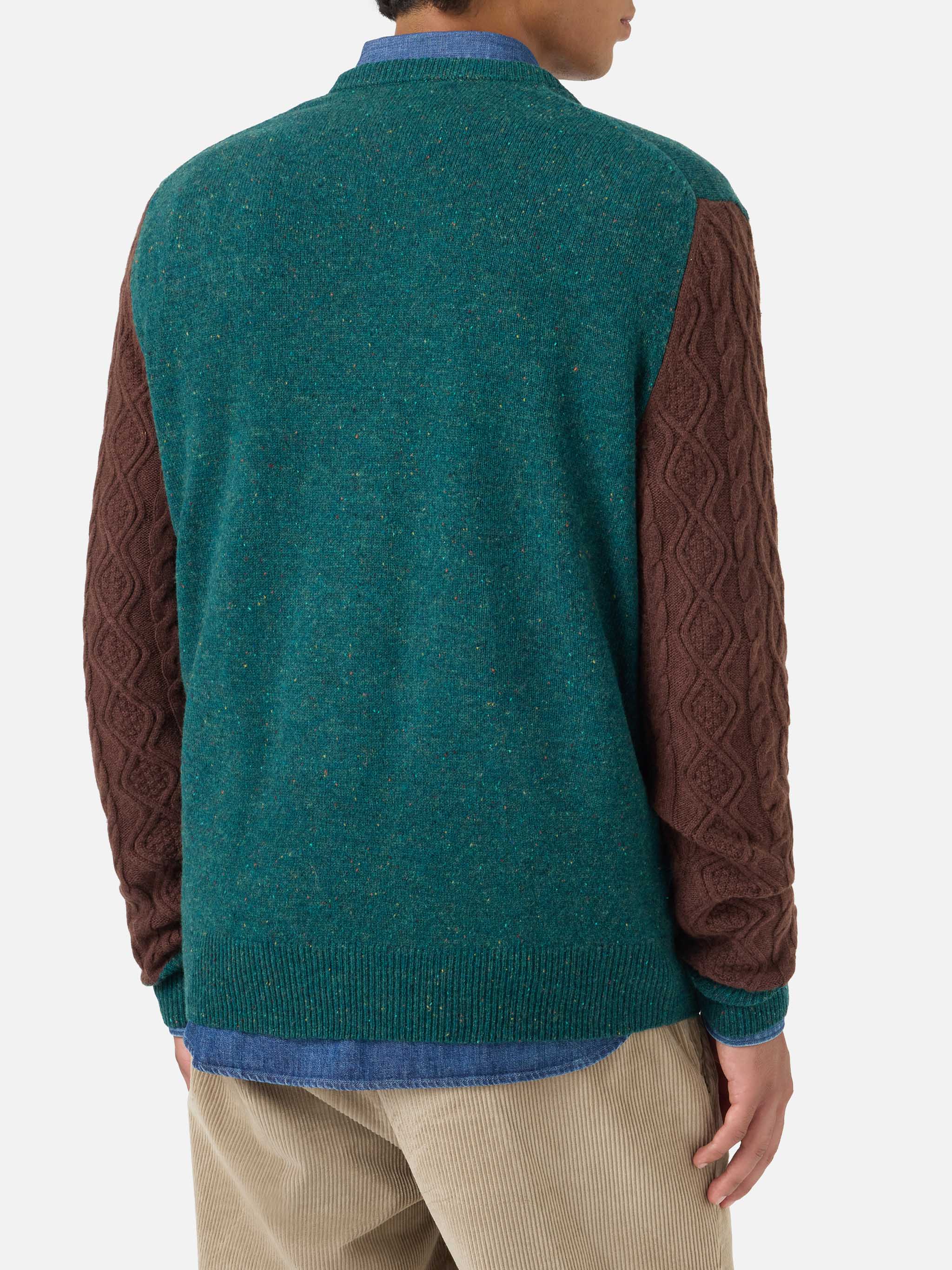 mc2-saint-barth-maglione-uomo-girocollo-donegal-grigio-jacquard-polo image 3