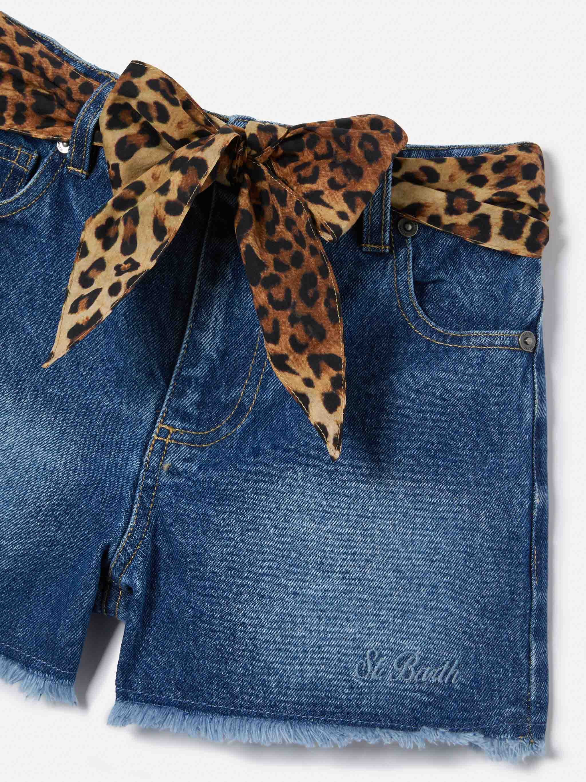mc2-saint-barth-short-kiko-jr-bambina-denim-leopardato-blu image 2