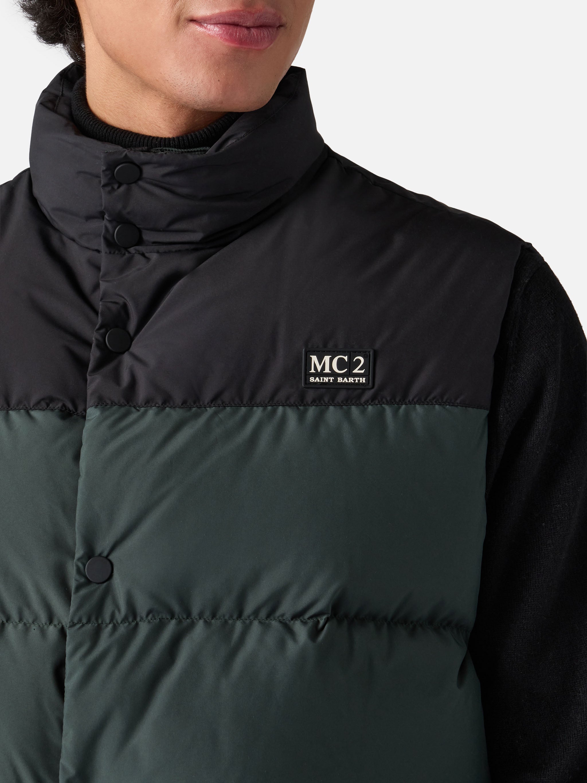 mc2-saint-barth-gilet-thunder-imbottito-verde-uomo image 3