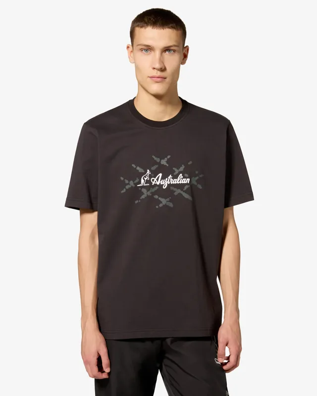 australian-cage-t-shirt-cotone-nero-made-in-italy-aruts0010cage01 image 1