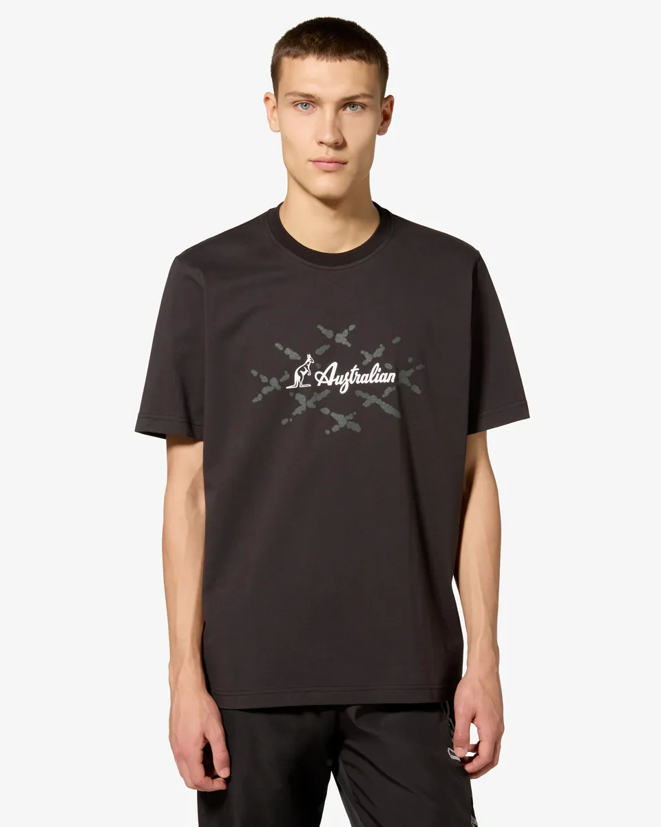 australian-cage-t-shirt-cotone-nero-made-in-italy-aruts0010cage01 image 1