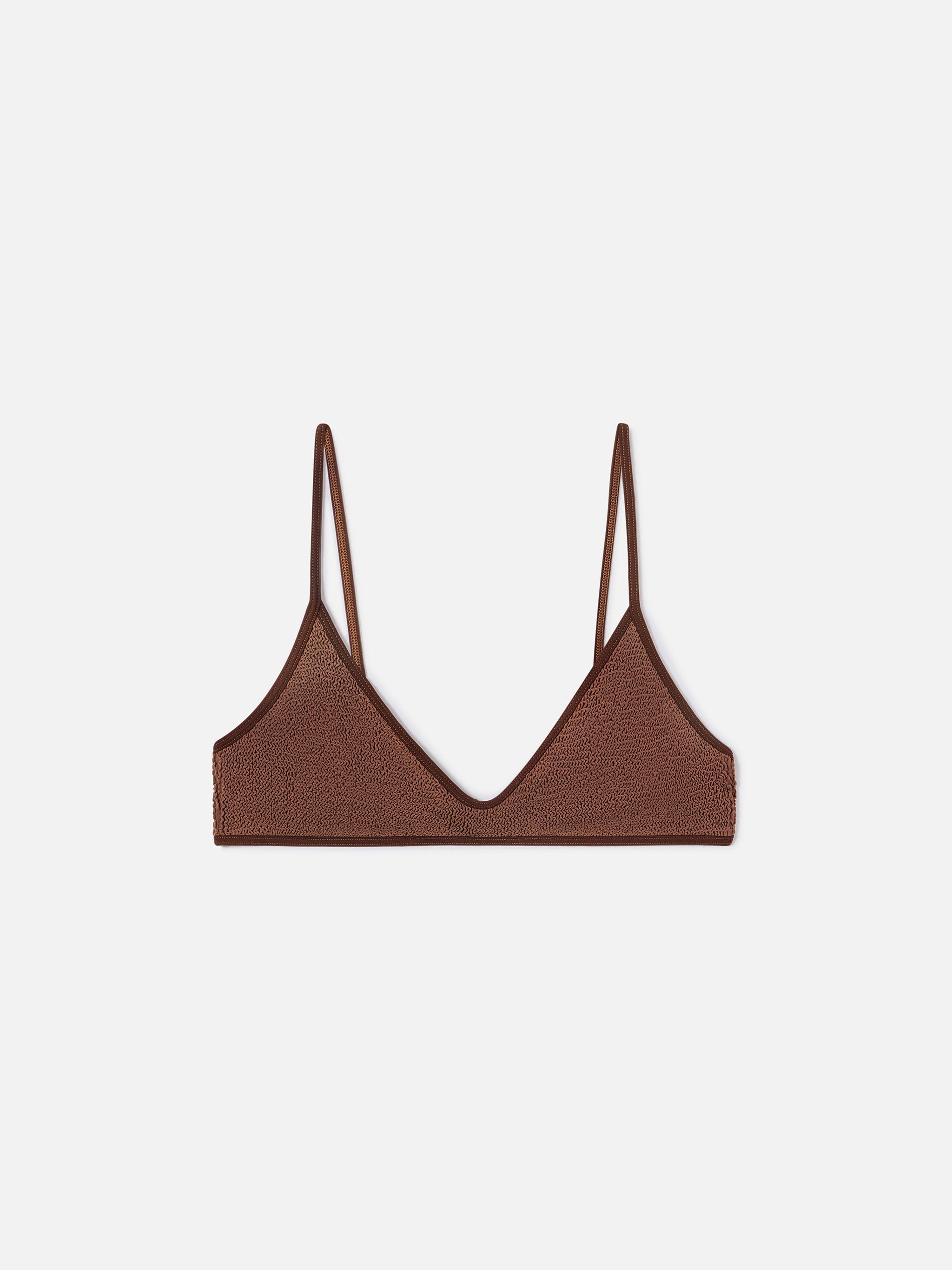 mc2-saint-barth-top-bikini-paloma-string-bralette-marrone-in-tessuto-crinkle image 1
