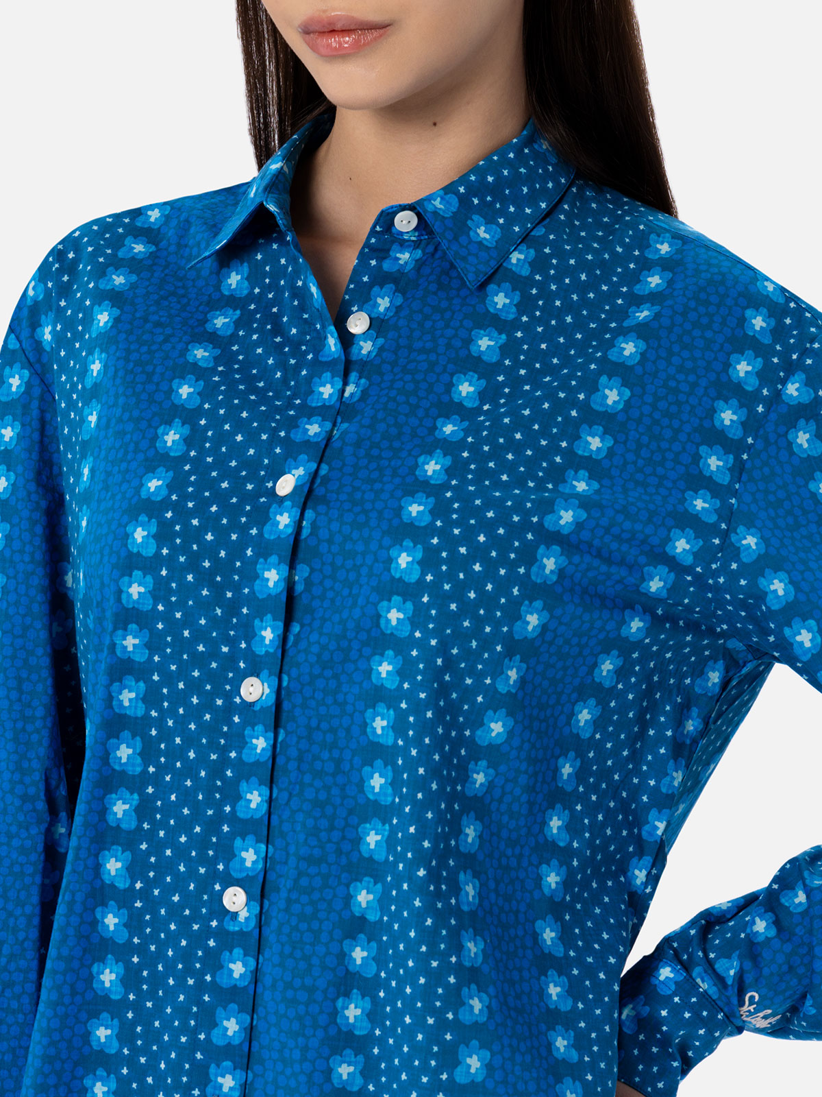 mc2-saint-barth-camicia-brigitte-donna-in-cotone-fantasia-floreale-indaco image 3