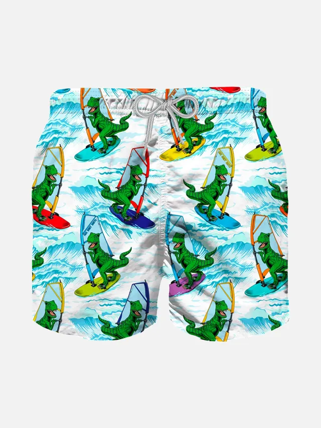 mc2-saint-barth-costume-boxer-mare-bambino-bianco-stampa-dinosauro-surfista image 1