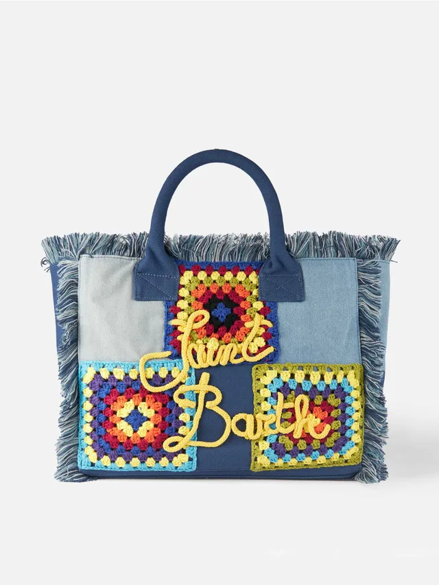 mc2-saint-barth-halima-borsa-a-spalla-in-tela-crochet-patchwork-multicolore-40x3 image 1