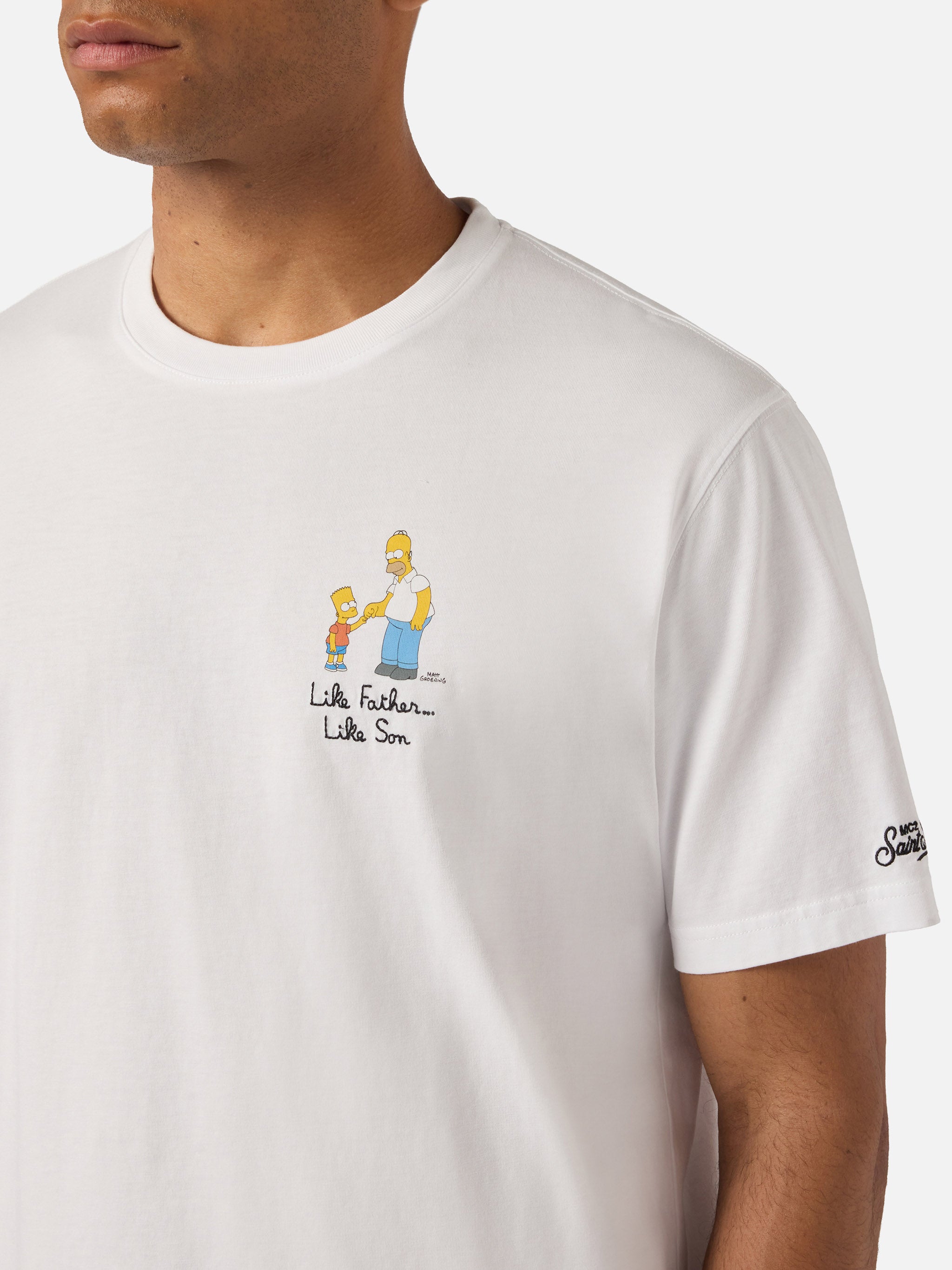 mc2-saint-barth-t-shirt-portofino-bianca-con-ricamo-like-father-like-son-special image 2