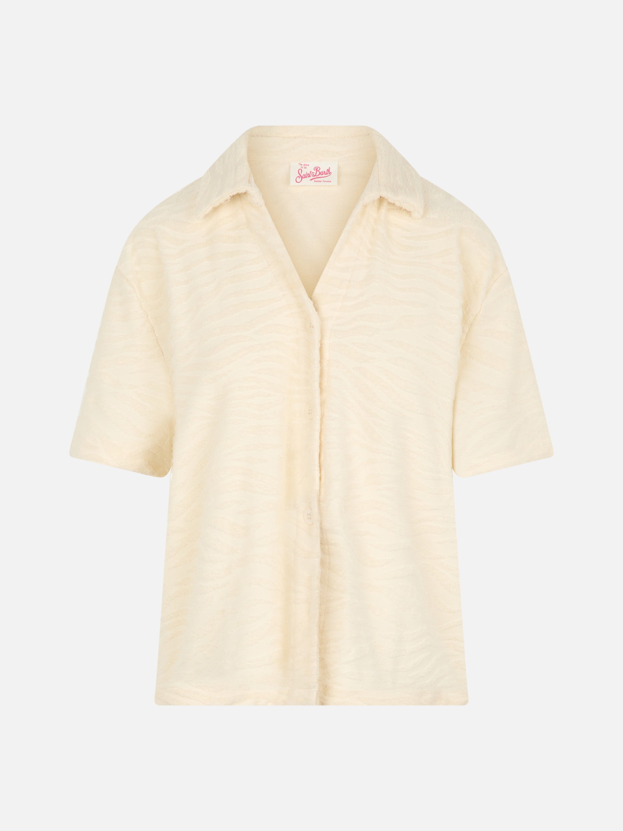 mc2-saint-barth-sheila-camicia-donna-spugna-stampa-zebra-bianca image 5