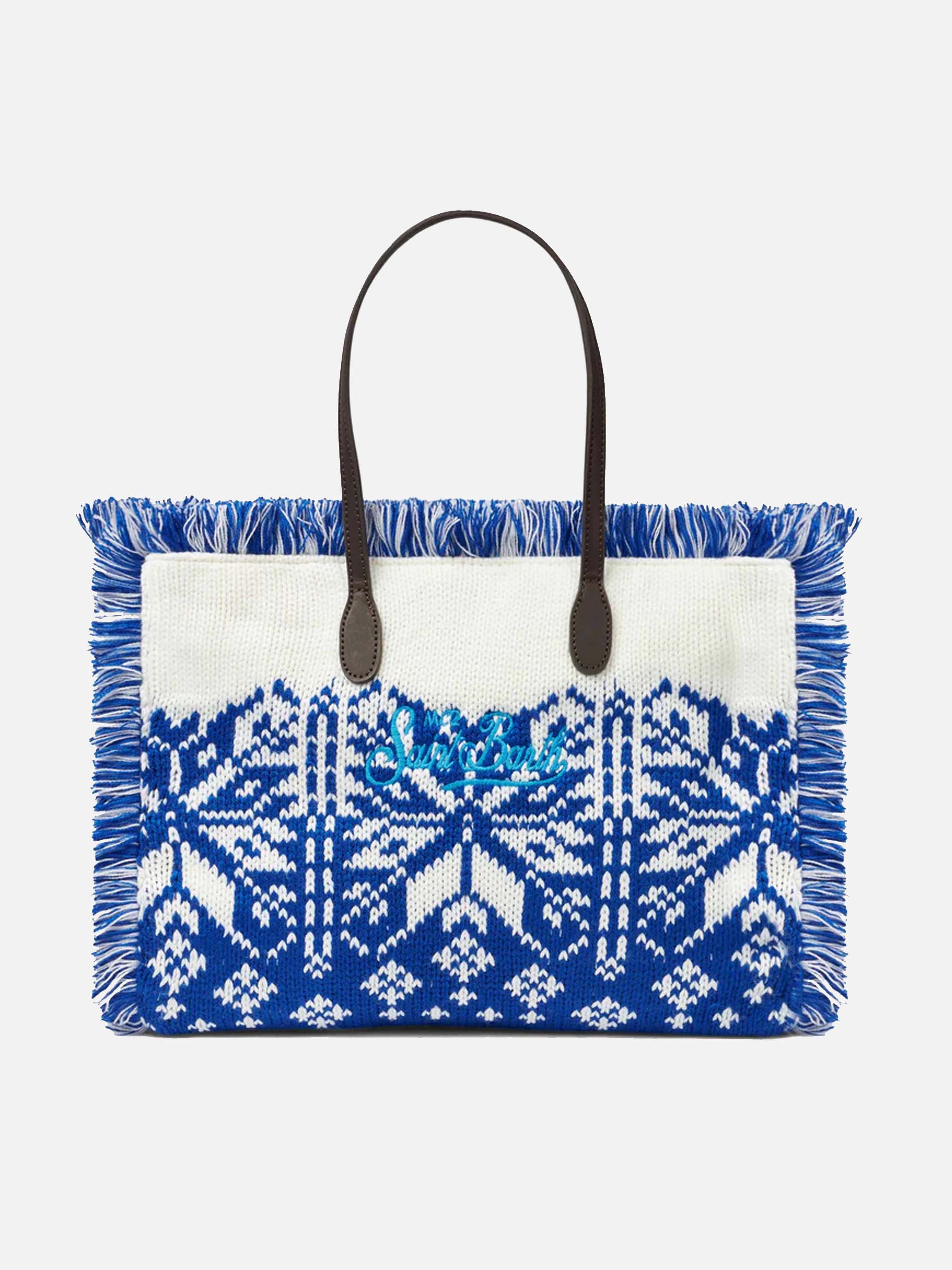 borsa-a-spalla-vanity-mc2-saint-barth-in-jacquard-nordico-blu image 5