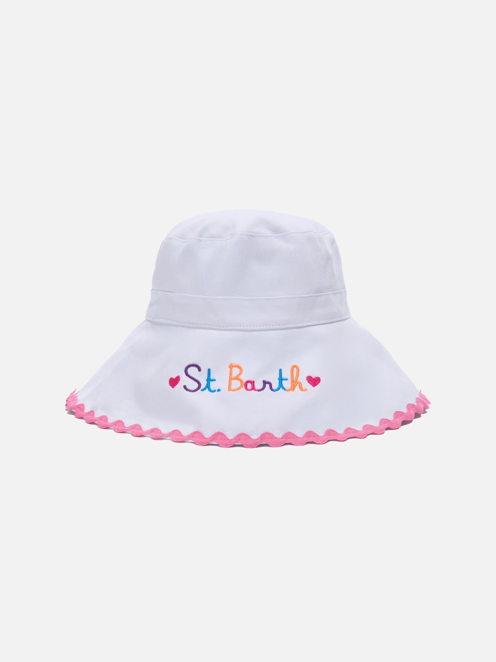 mc2-saint-barth-cuffia-neonata-in-cotone-con-stampa-logo-multicolore image 1