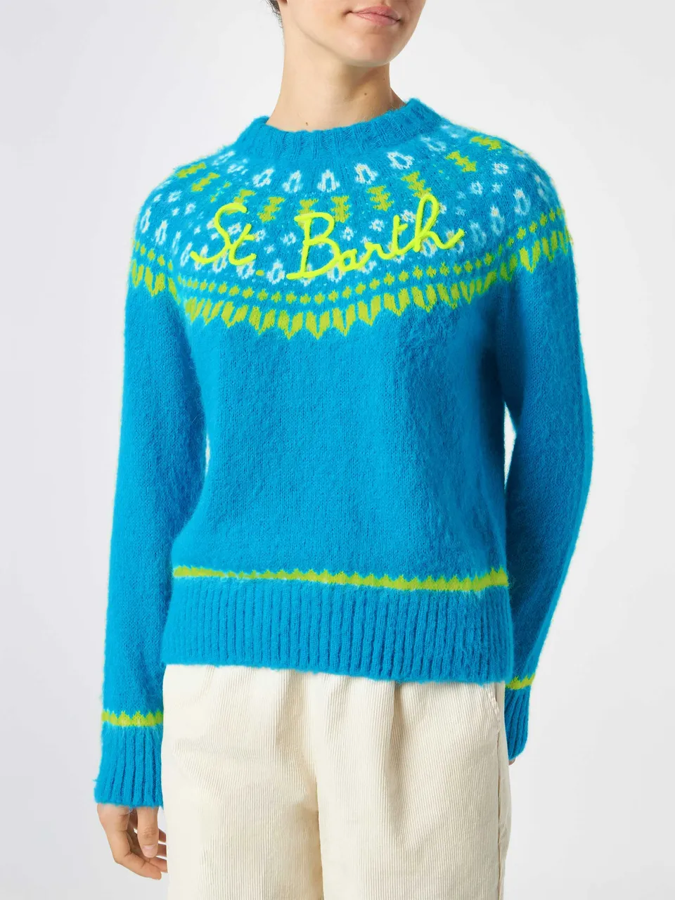 mc2-saint-barth-new-queen-nordic-soft-maglione-donna-jacquard-azzurro image 1