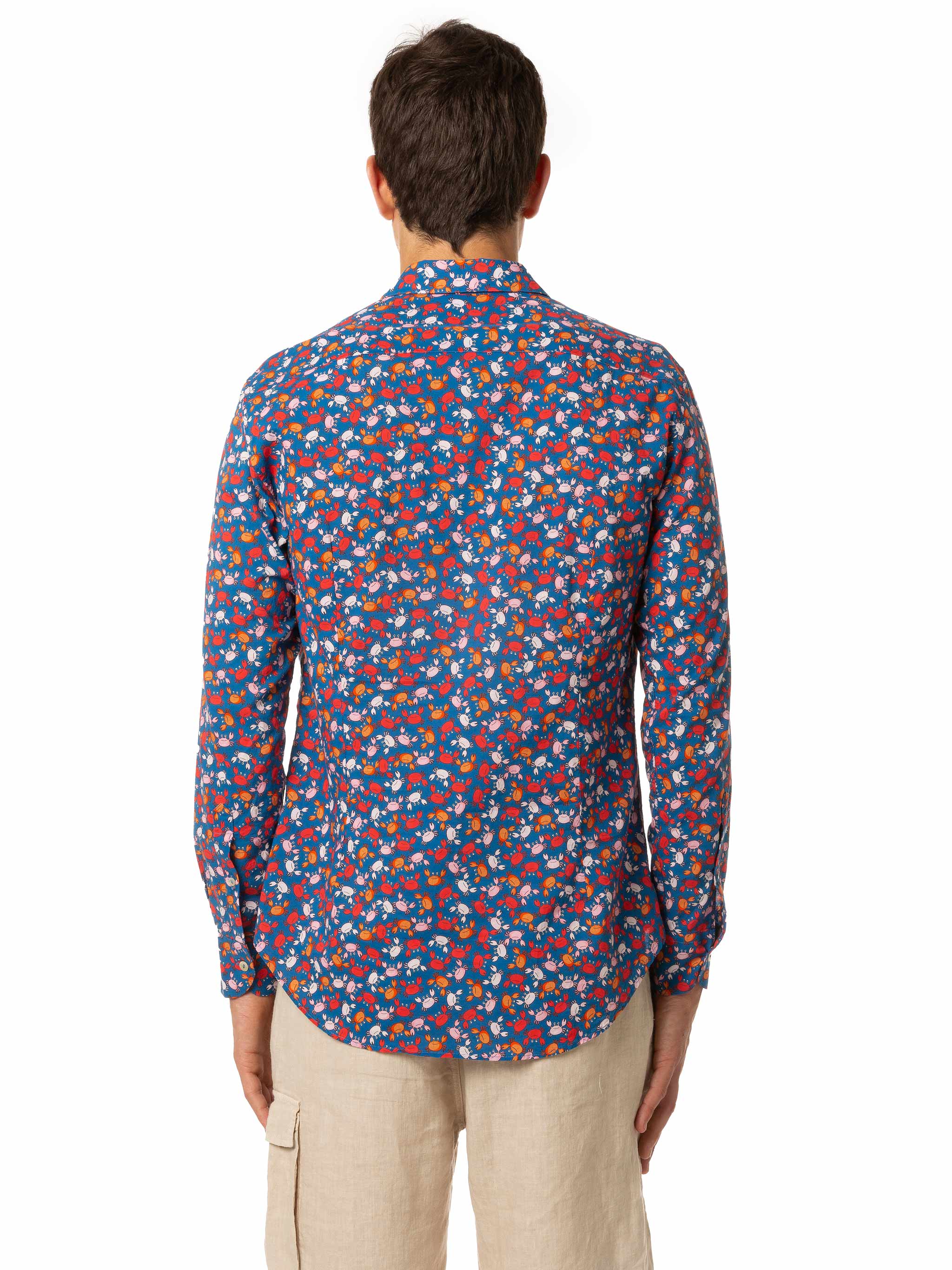 camicia-uomo-mc2-saint-barth-sikelia-stampa-granchi-in-cotone-leggero image 3