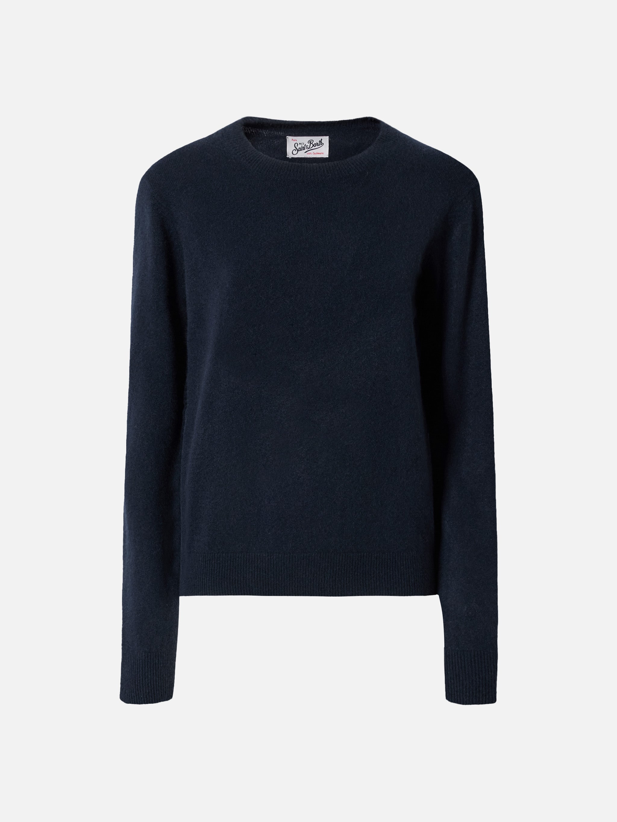 mc2-saint-barth-maglione-sorbonne-donna-in-100-cashmere-blu-notte image 5