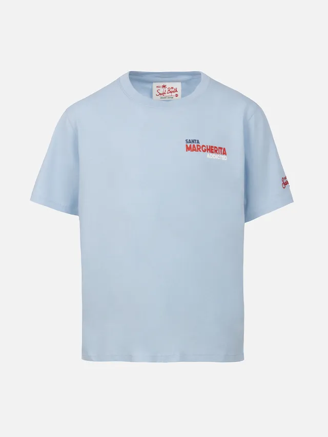 mc2-saint-barth-t-shirt-bambino-in-cotone-con-stampa-cartoline-santa-margherita- image 1