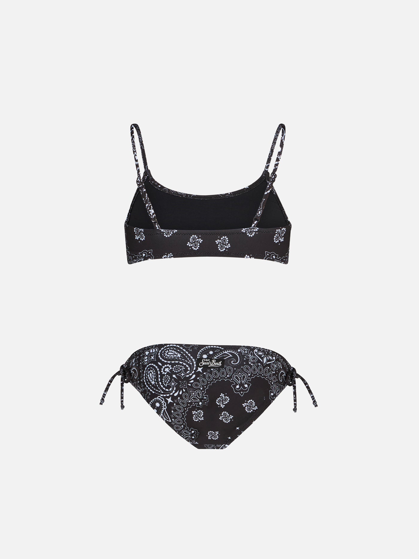 mc2-saint-barth-jai0001-bikini-da-bambina-a-bralette-nero-con-stampa-bandana image 2
