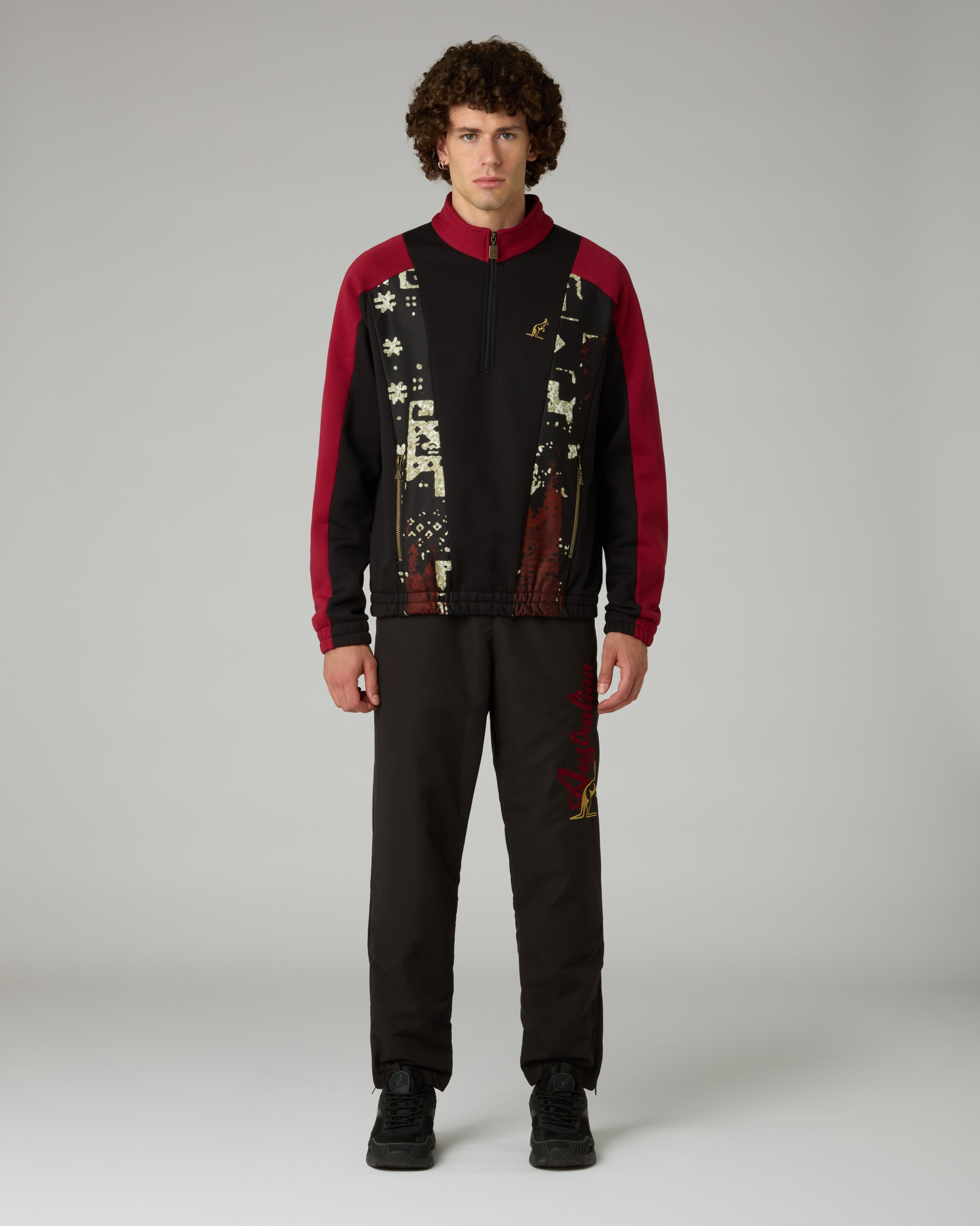 australian-arak-half-zip-crewneck-felpa-mezza-zip-con-tasche-zip image 2